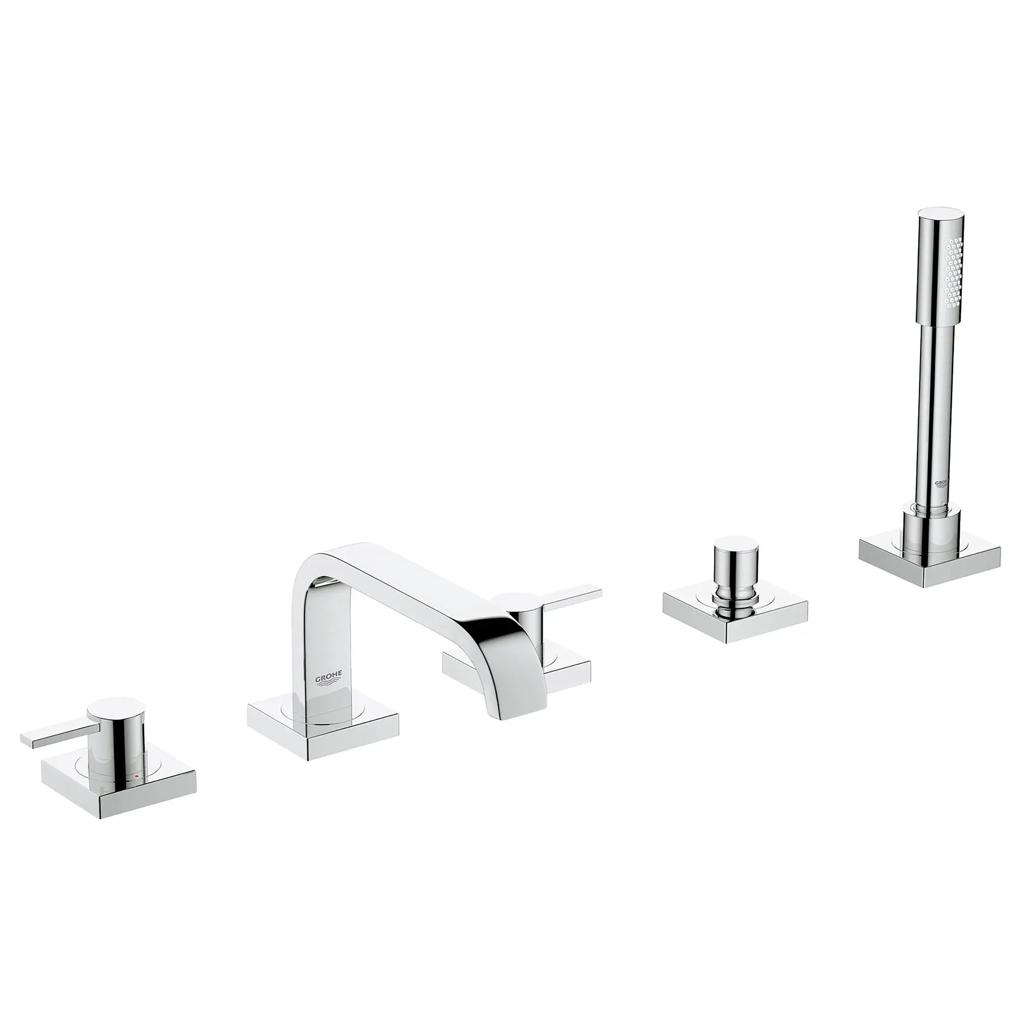 Allure Robinet de bain avec douchette** // CHROME STARLIGHT GROHE // 163132_25097000-Allure-Roman-Tub-Filler-With-2-5-GPM-Personal-Hand-Shower-Chrome-Silo_0_CDNwebp.webp