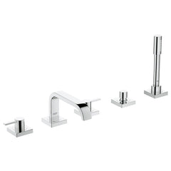 [25097000] 5-Hole 2-Handle Deck Mount Roman Tub Faucet with 2.5 GPM Hand Shower - GROHE StarLight Chrome