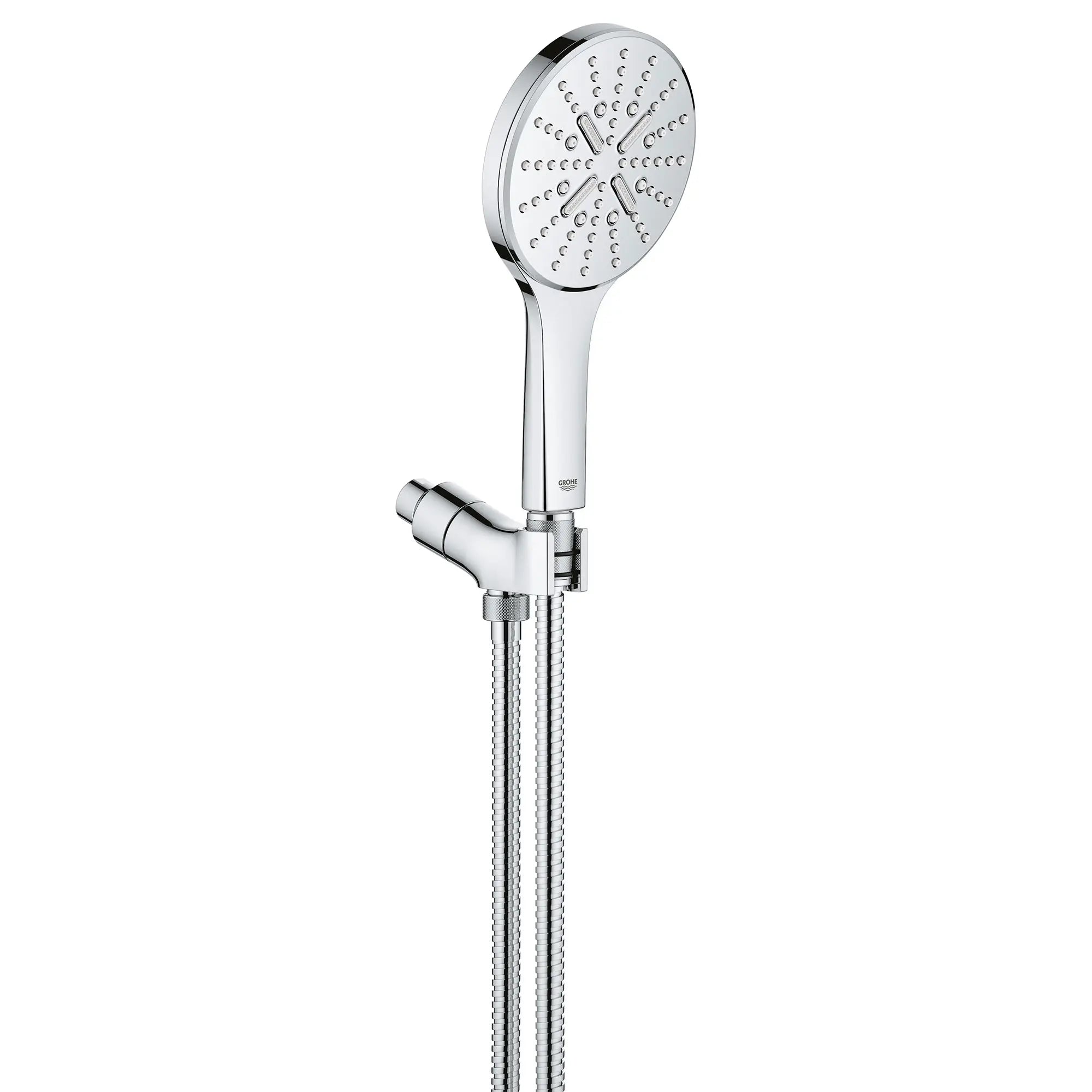 Ensemble de douchette - 3 jets,  6,6 L/min (1,75 gpm) // CHROME STARLIGHT GROHE // 163164_26604000-Rainshower-Smartactive-Hand-Shower-Set-StarLight-Chrome-Silo_0_CDNwebp.webp