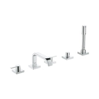 [25097001] 5-Hole 2-Handle Deck Mount Roman Tub Faucet with 1.75 GPM Hand Shower - GROHE StarLight Chrome