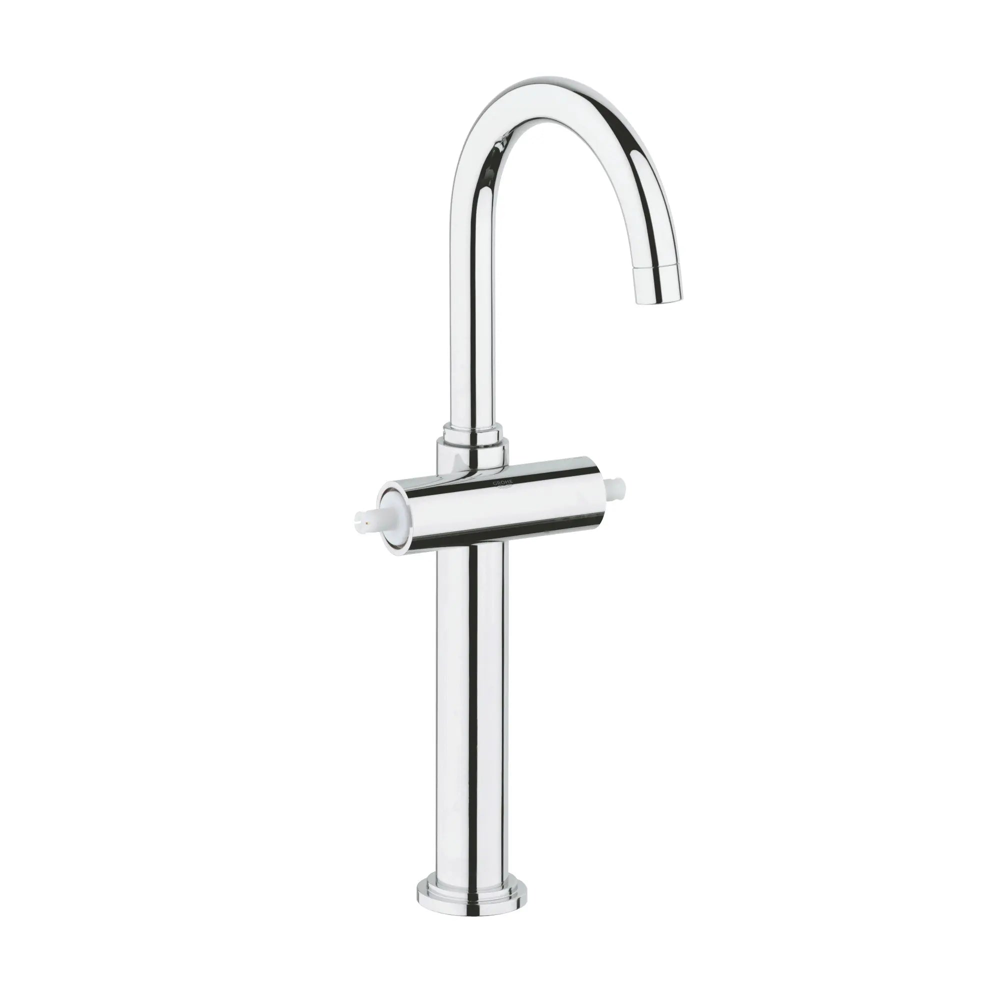 Robinet monotrou pour vasque // CHROME STARLIGHT GROHE // 163207_2104600A-ATRIO-Single-Hole-Bathroom-Faucet-XL-Size-Starlight-Chrome-Silo_0_CDNwebp.webp
