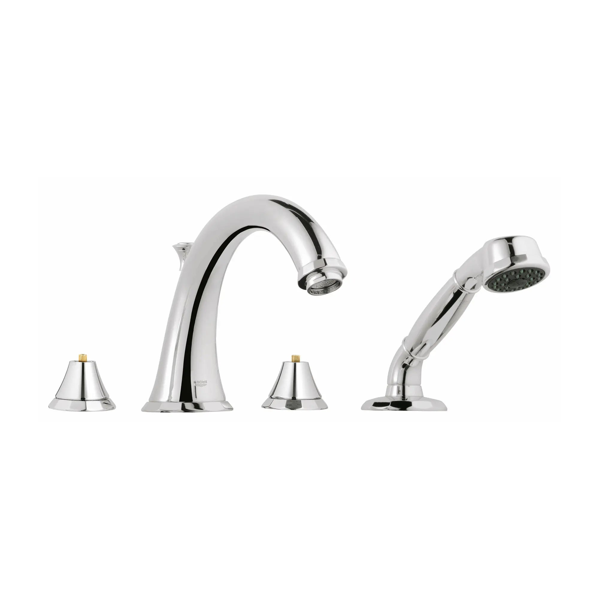 Kensington Robinet de bain avec douchette // CHROME STARLIGHT GROHE // 163211_25073000-Kensington-Roman-Tub-Filler-With-Personal-Hand-Shower-Starlight-Chrome-Silo_0_CDNwebp.webp