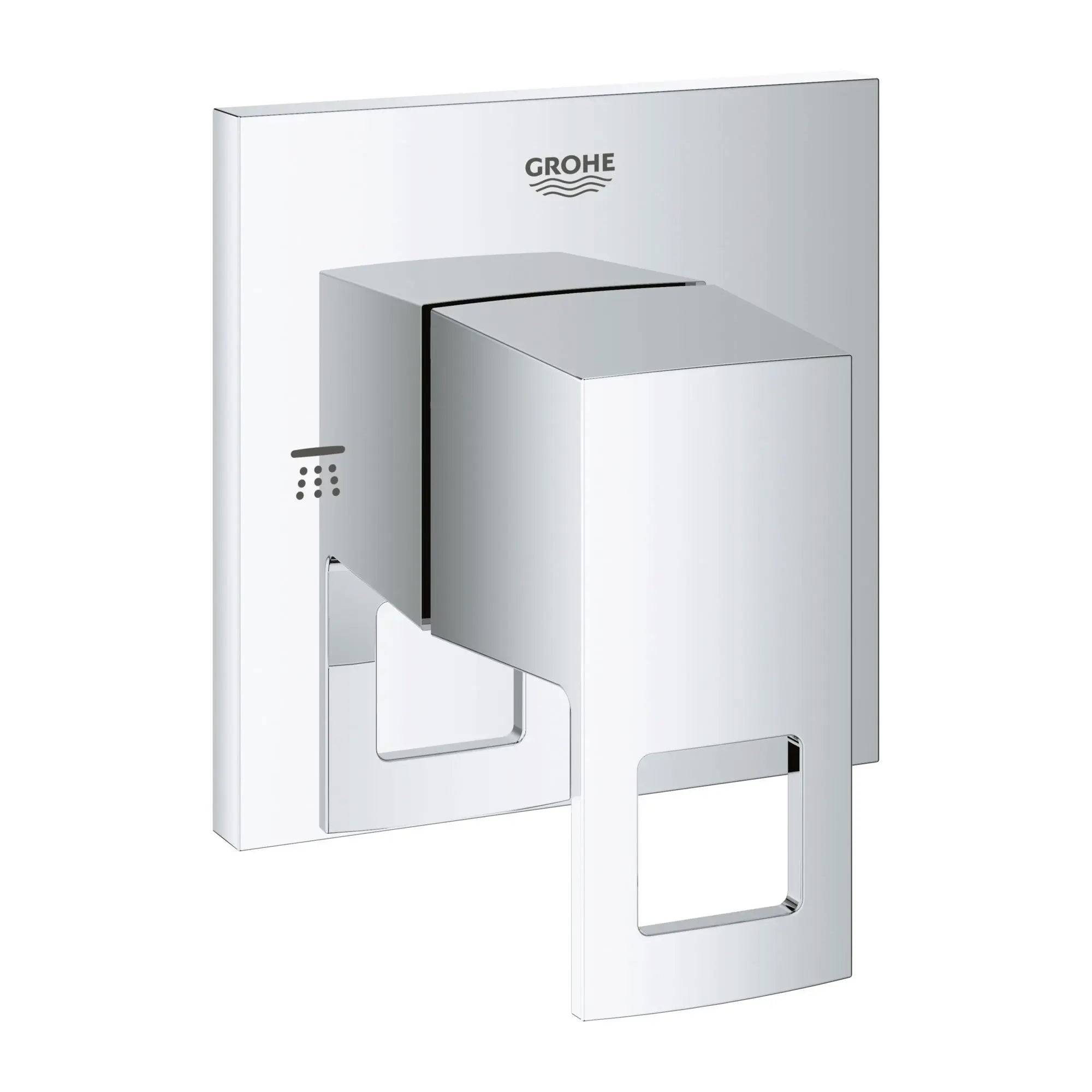 Eurocube Garniture d’inverseur à deux voies (pomme de douche / douchette) // CHROME STARLIGHT GROHE // 163221_29218001-Eurocube-2-Way-Diverter-Trim-Starlight-Chrome-Silo_0_CDNwebp.webp