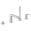 [23048003] 4-Hole Single-Handle Deck Mount Roman Tub Faucet with 1.75 GPM Hand Shower - GROHE StarLight Chrome