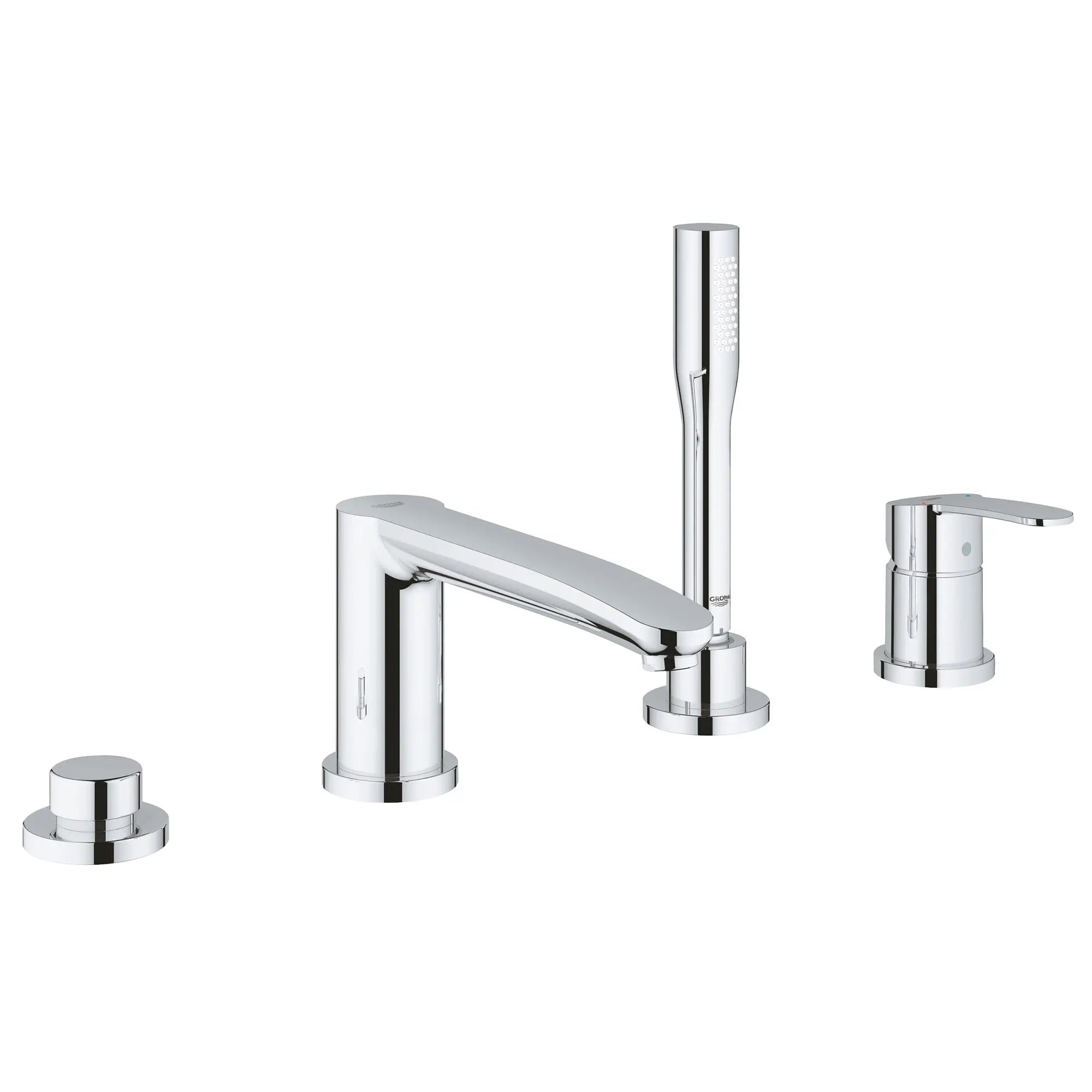 Eurostyle Cosmopolitan Robinet de bain avec douchette // CHROME STARLIGHT GROHE // 163229_23048003-EUROSTYLE-COSMOPOLITAN-OHM-BATH-4-H-US-Starlight-Chrome-Silo_0_CDNwebp.webp