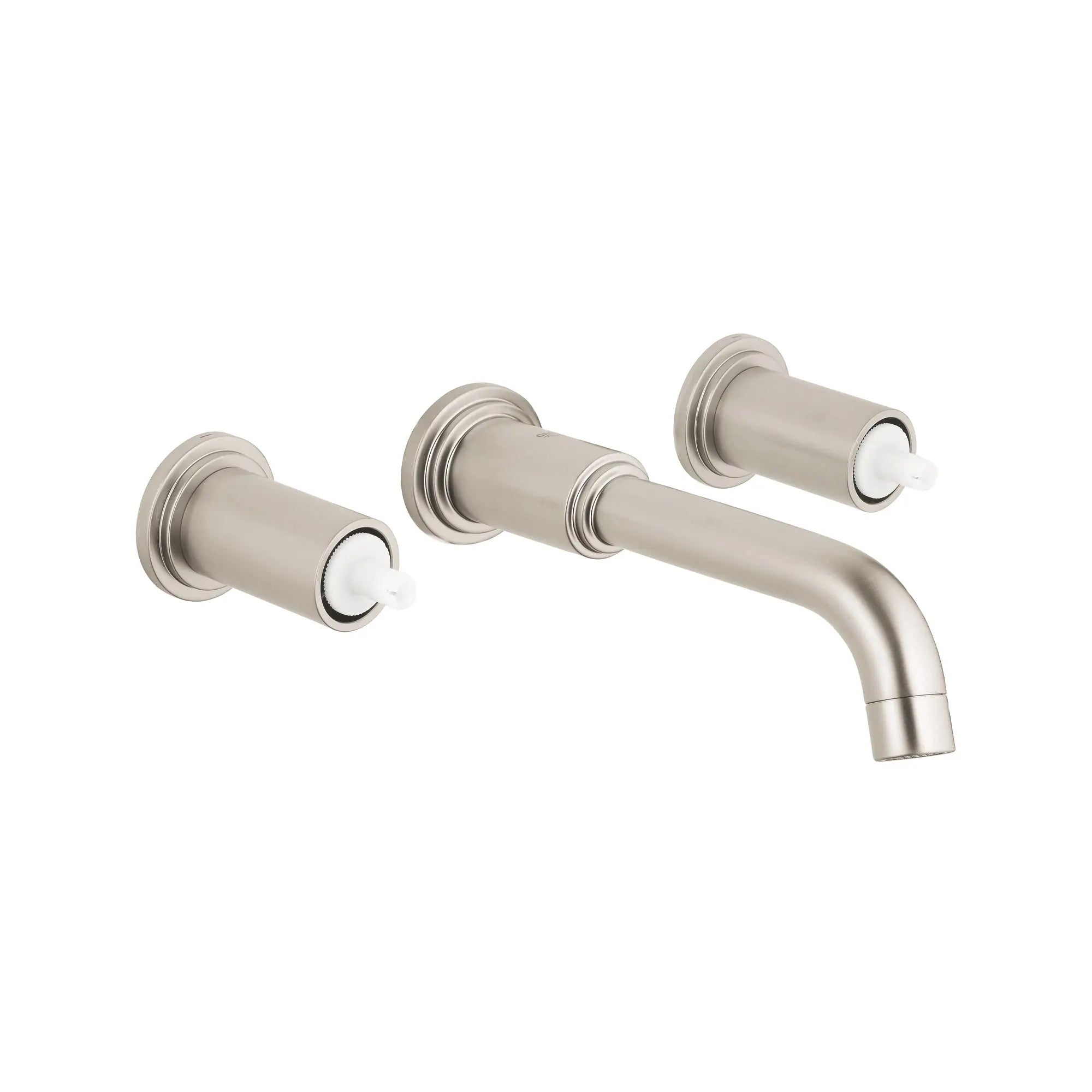 Robinet de salle de bain espacé 8 po à deux poignées de taille moyenne // NICKEL BROSSÉ INFINITYFINISH // 163246_20173EN0-Atrio-2-Handle-3-Hole-Wall-Mount-Vessel-Bathroom-Faucet-15-GPM-in-Brushed-Nickel-Silo_0_CDNwebp.webp