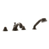 [25502ZB1] 4-Hole 2-Handle Deck Mount Roman Tub Faucet with 1.75 GPM Hand Shower - GROHE StarLight Chrome