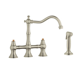 [20158EN0] 2-Handle Kitchen Faucet 2.2 GPM with Side Spray - GROHE StarLight Chrome