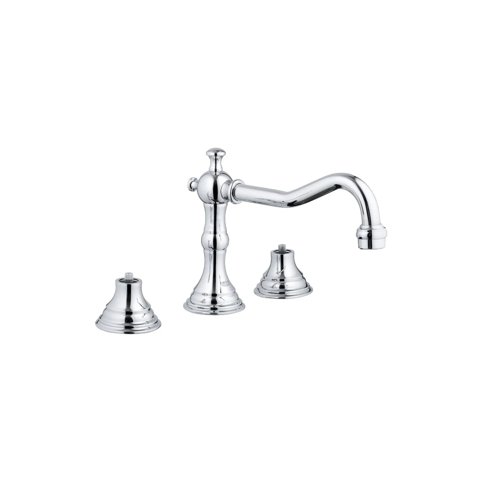 Robinetterie 3-trous pour lavabo // CHROME STARLIGHT GROHE // 163274_20134000-Bridgeford-8-in-Widespread-2-Handle-3-Hole-Bathroom-Faucet-15-GPM-in-Chrome-Silo_0_CDNwebp.webp