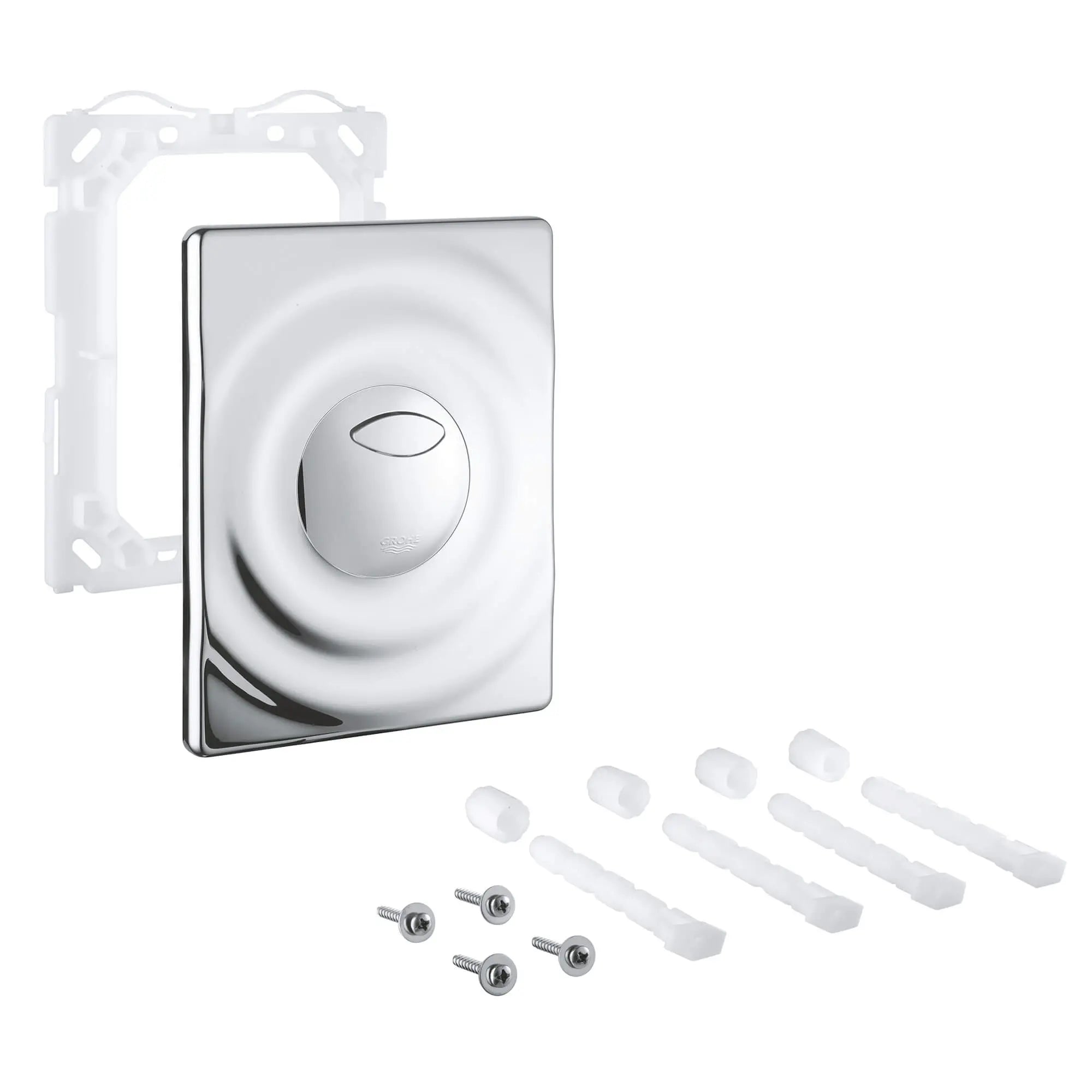 Plaque de commande Surf // CHROME STARLIGHT GROHE // 16339_42302000-surf-wall-plate-starlight-chrome_0_CDNwebp.webp