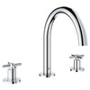 [25048003] 3-Hole 2-Handle Deck Mount Roman Tub Faucet - GROHE StarLight Chrome