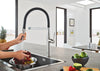 [30295000] Essence Single-Handle Semi-Pro Dual Spray Kitchen Faucet 1.75 GPM (6.6 L/min) - GROHE StarLight Chrome