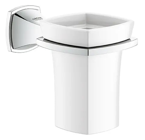 Grandera Gobelet en céramique avec porte-gobelet // CHROME STARLIGHT GROHE // 163547_40626000_0_CDNwebp.webp