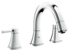 [25154000] 3-Hole 2-Handle Deck Mount Roman Tub Faucet - GROHE StarLight Chrome