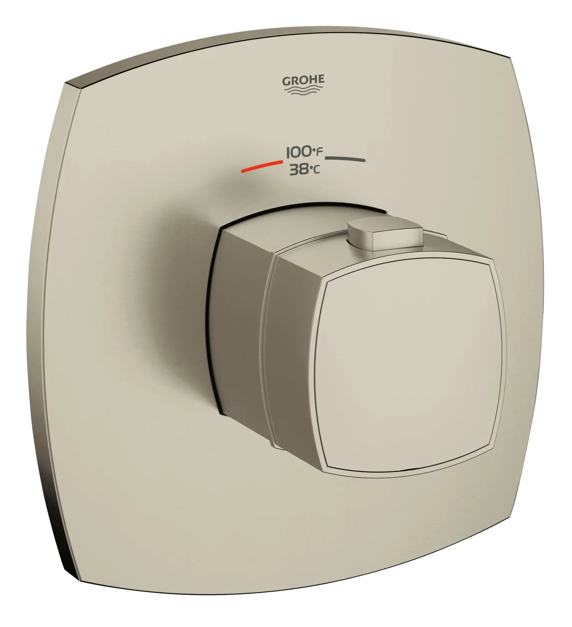 GrohFlex Grandera Garniture de valve thermostatique pour douche personnalisée avec module de contrôle // NICKEL BROSSÉ INFINITYFINISH // 163557_19940EN0_0_CDNwebp.webp