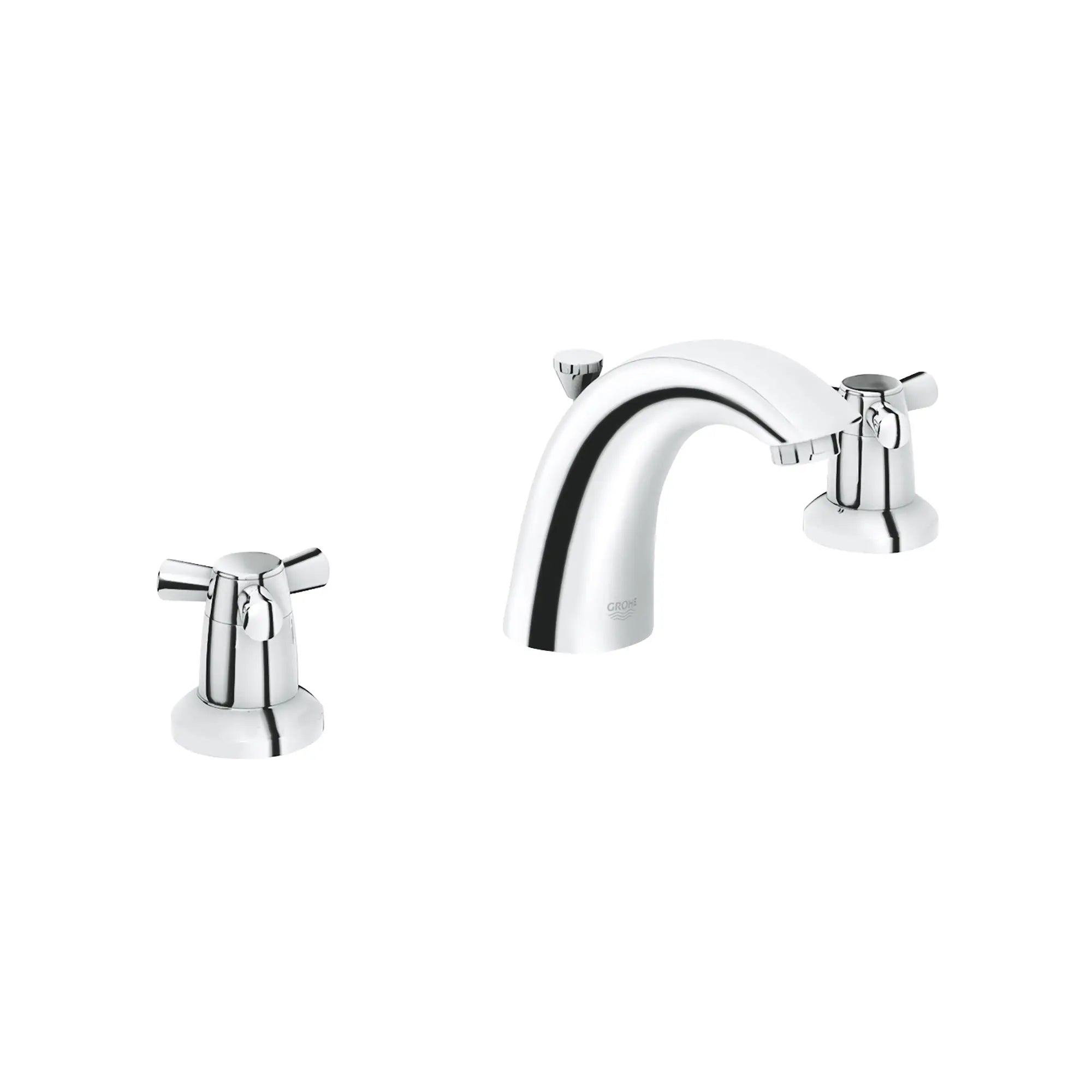 Robinet à grand écartement pour lavabo // CHROME STARLIGHT GROHE // 163613_2012100A-Arden-Lavatory-Arden-8-in-Widespread-2-Handle-Bathroom-Faucet-12-GPM-in-Chrome-Silo-2_0_CDNwebp.webp