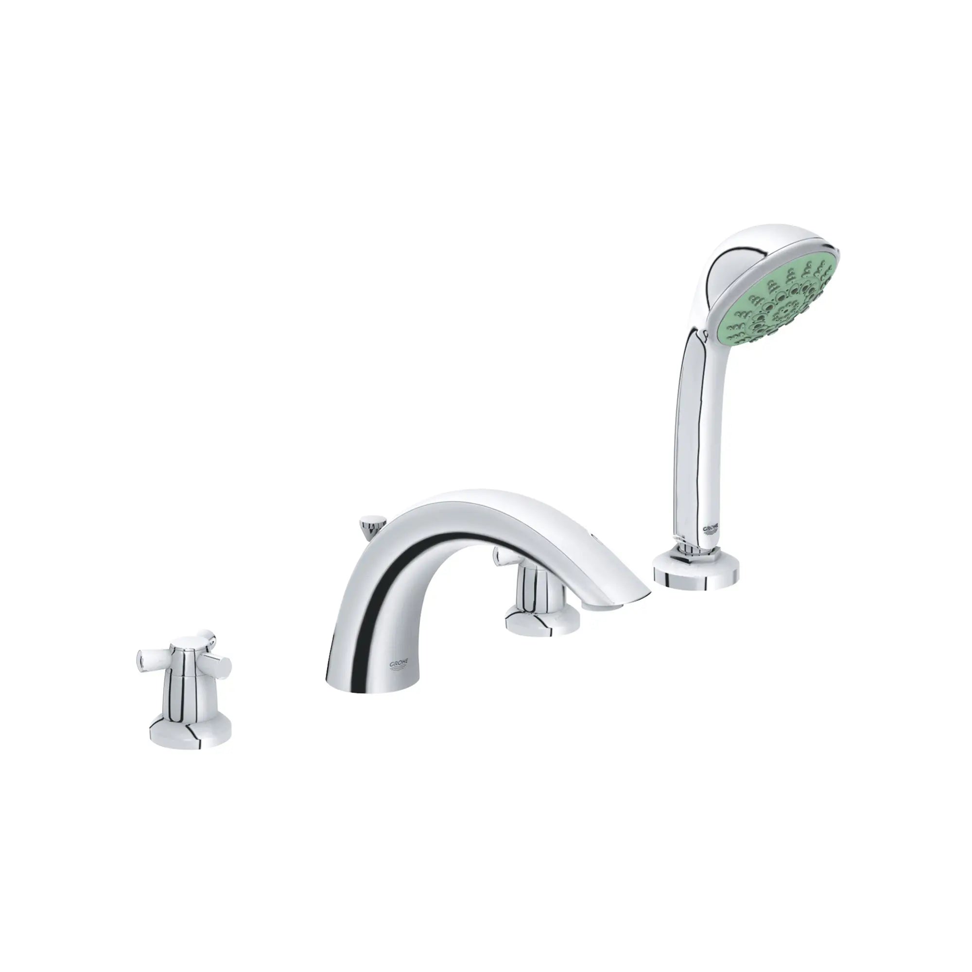 Robinet de bain avec douchette // CHROME STARLIGHT GROHE // 163627_25072000-Arden-Roman-Tub-Filler-With-Personal-Hand-Shower-in-Starlight-Chrome-Silo-2_0_CDNwebp.webp
