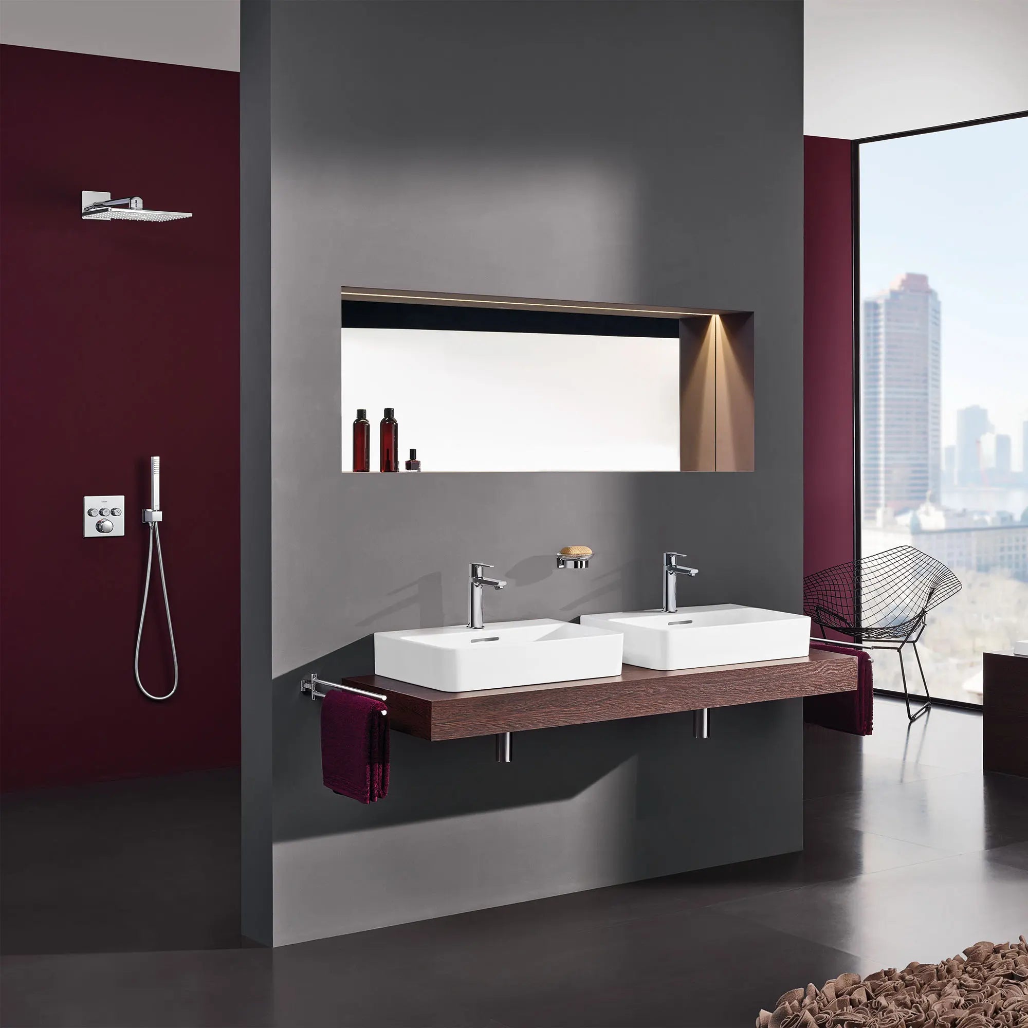 GrohTherm SmartControl Garniture de valve thermostatique à fonction triple // CHROME STARLIGHT GROHE // 163690_B-27480000_29142000__27888000_2382400A_0_CDNwebp.webp