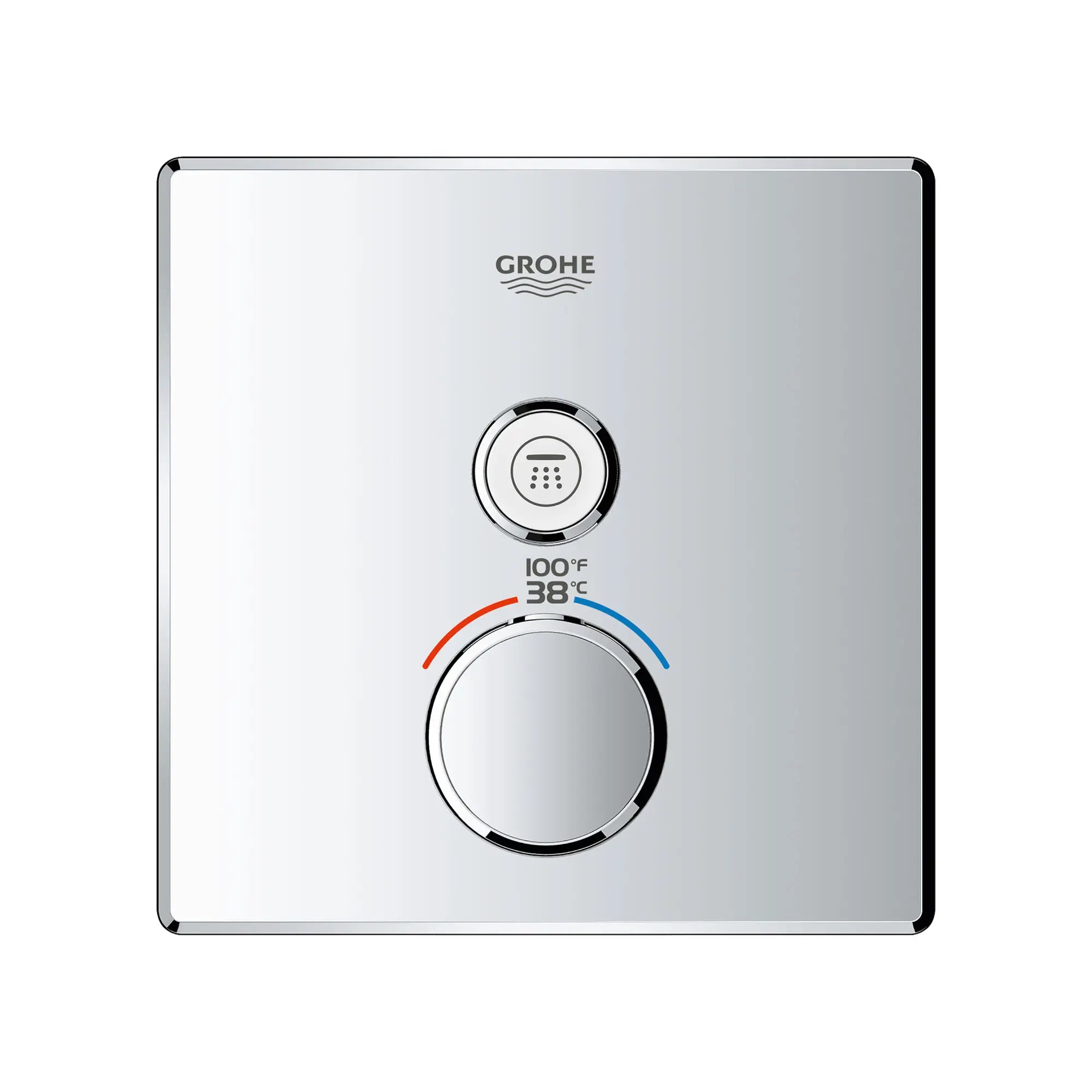 GrohTherm SmartControl Garniture de valve thermostatique à fonction simple  // CHROME STARLIGHT GROHE // 163694_29140000_1_0_CDNwebp.webp