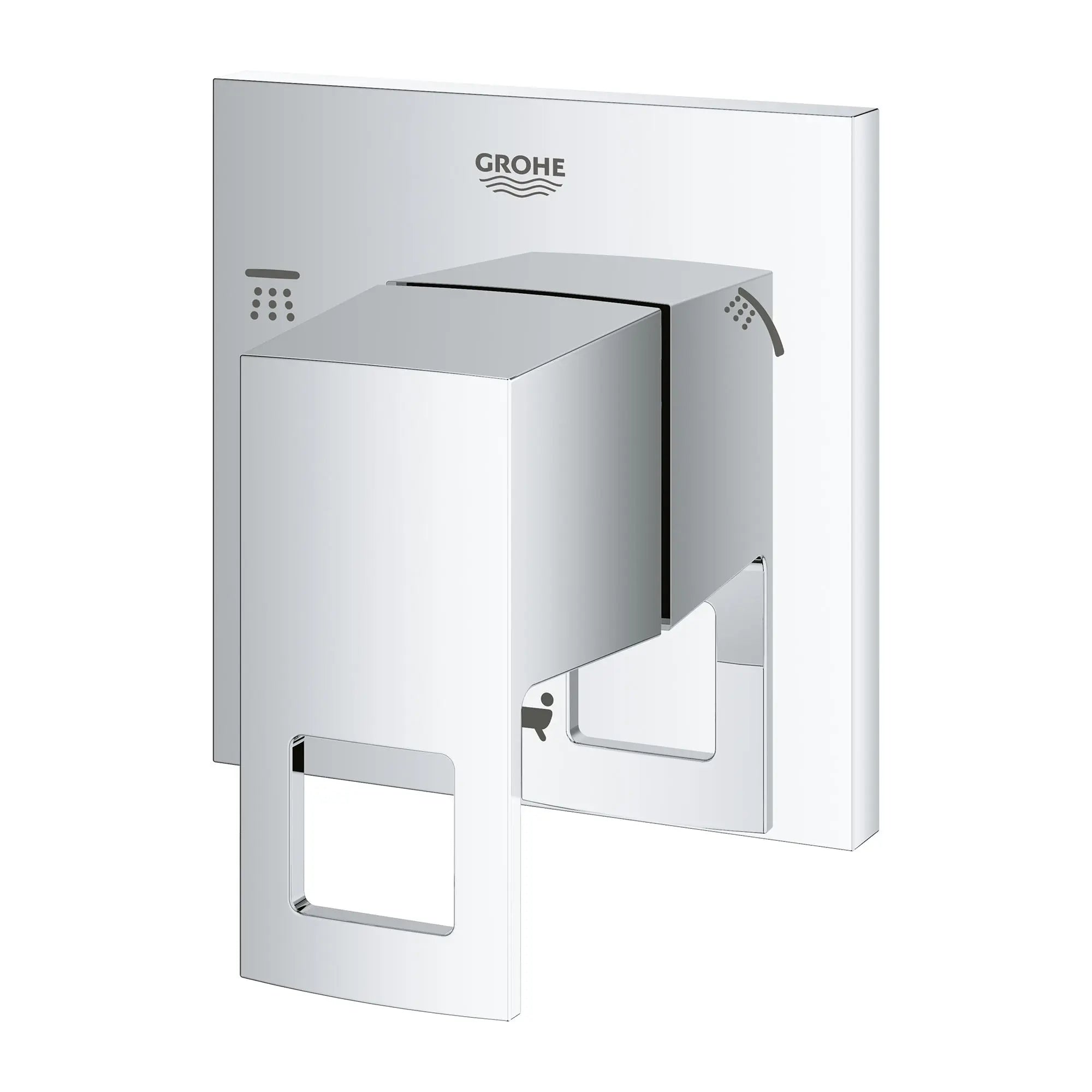 Eurocube Garniture d’inverseur à 3 voies (pomme de douche / douchette / bec de bain) // CHROME STARLIGHT GROHE // 163705_29217001_2_0_CDNwebp.webp