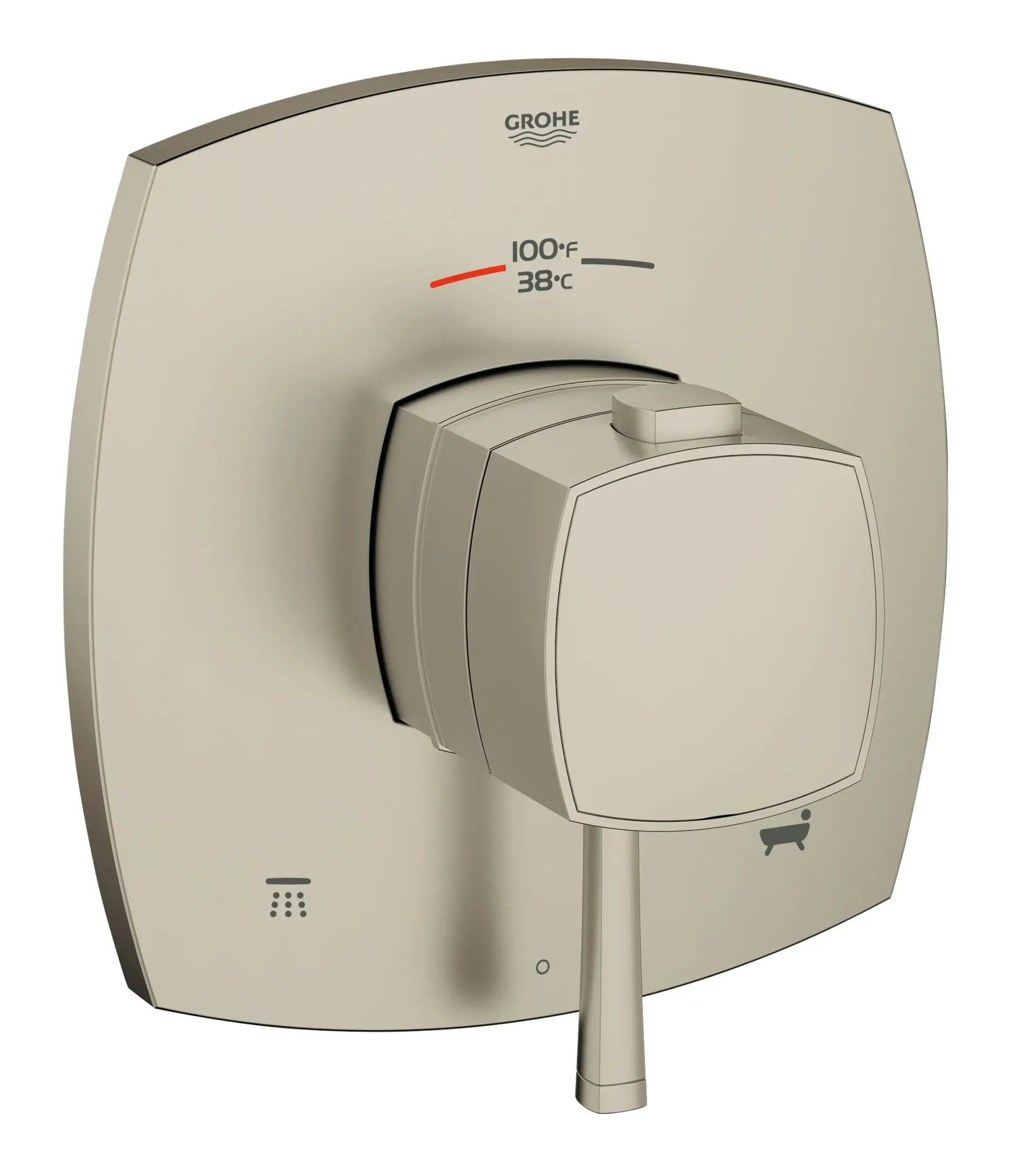 Dual function thermostatic trim with control module // NICKEL BROSSÉ INFINITYFINISH // 163753_19939EN0_0_CDNwebp.webp