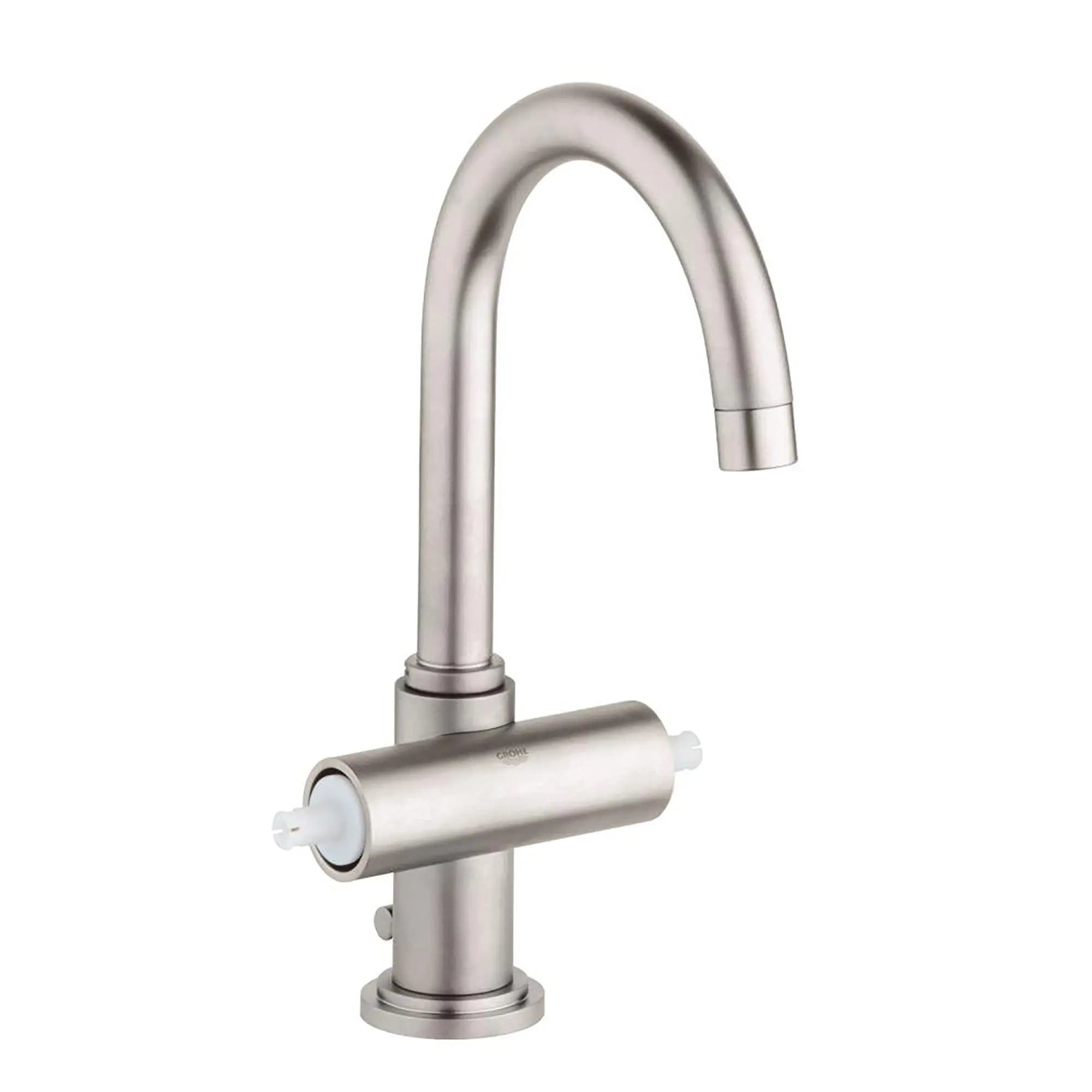 Robinetterie Lavabo monotrou 1/2"Taille L // NICKEL BROSSÉ INFINITYFINISH // 163760_21027EN0-Atrio-2-Handle-Single-Hole-High-Arc-Bathroom-Faucet-15-GPM-in-Brushed-Nickel-Silo_0_CDNwebp.webp