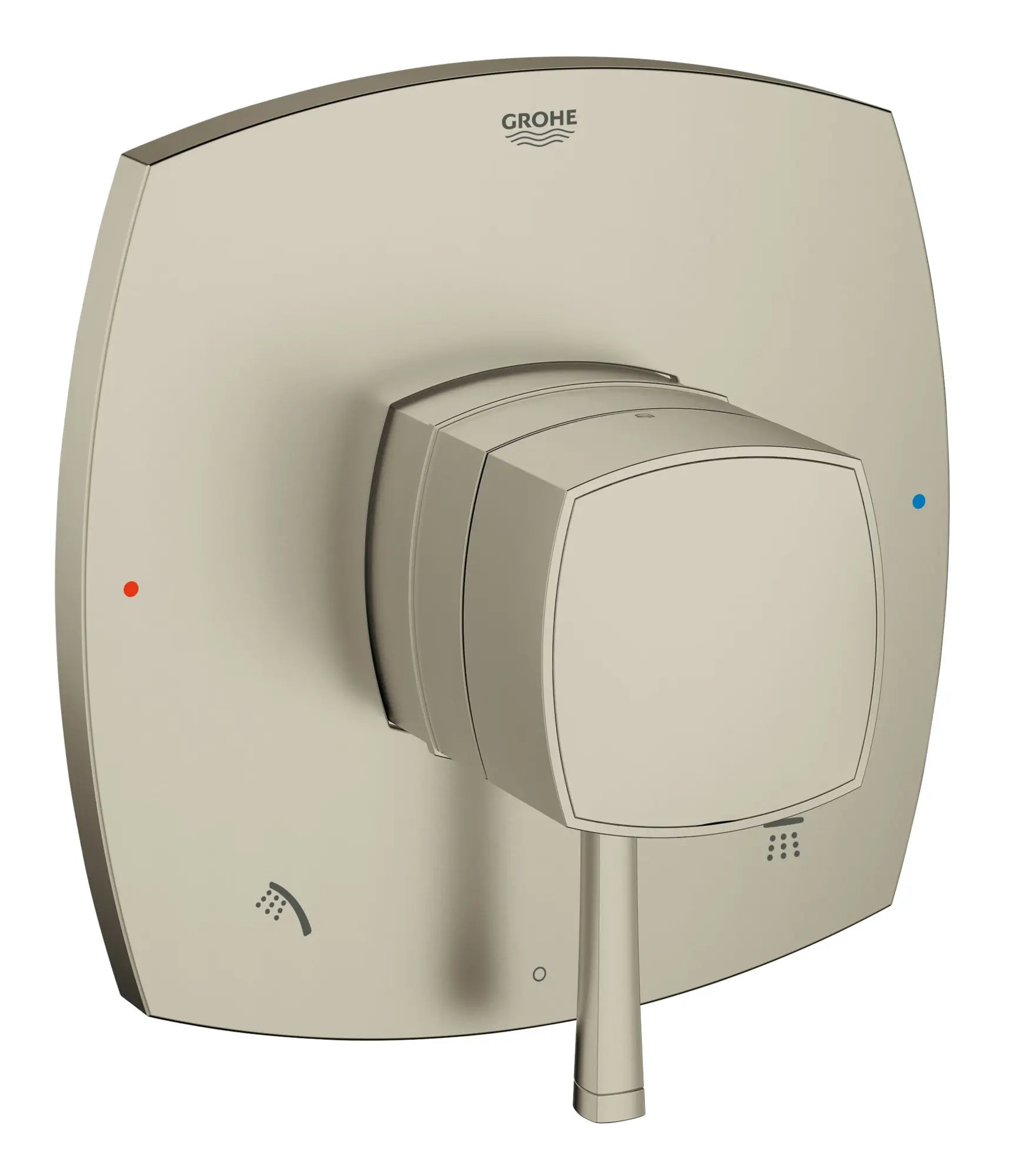 GrohFlex Grandera Garniture d’obturateur régulateur de pression à fonction double avec module de contrôle // NICKEL BROSSÉ INFINITYFINISH // 163807_19946EN0_0_CDNwebp.webp