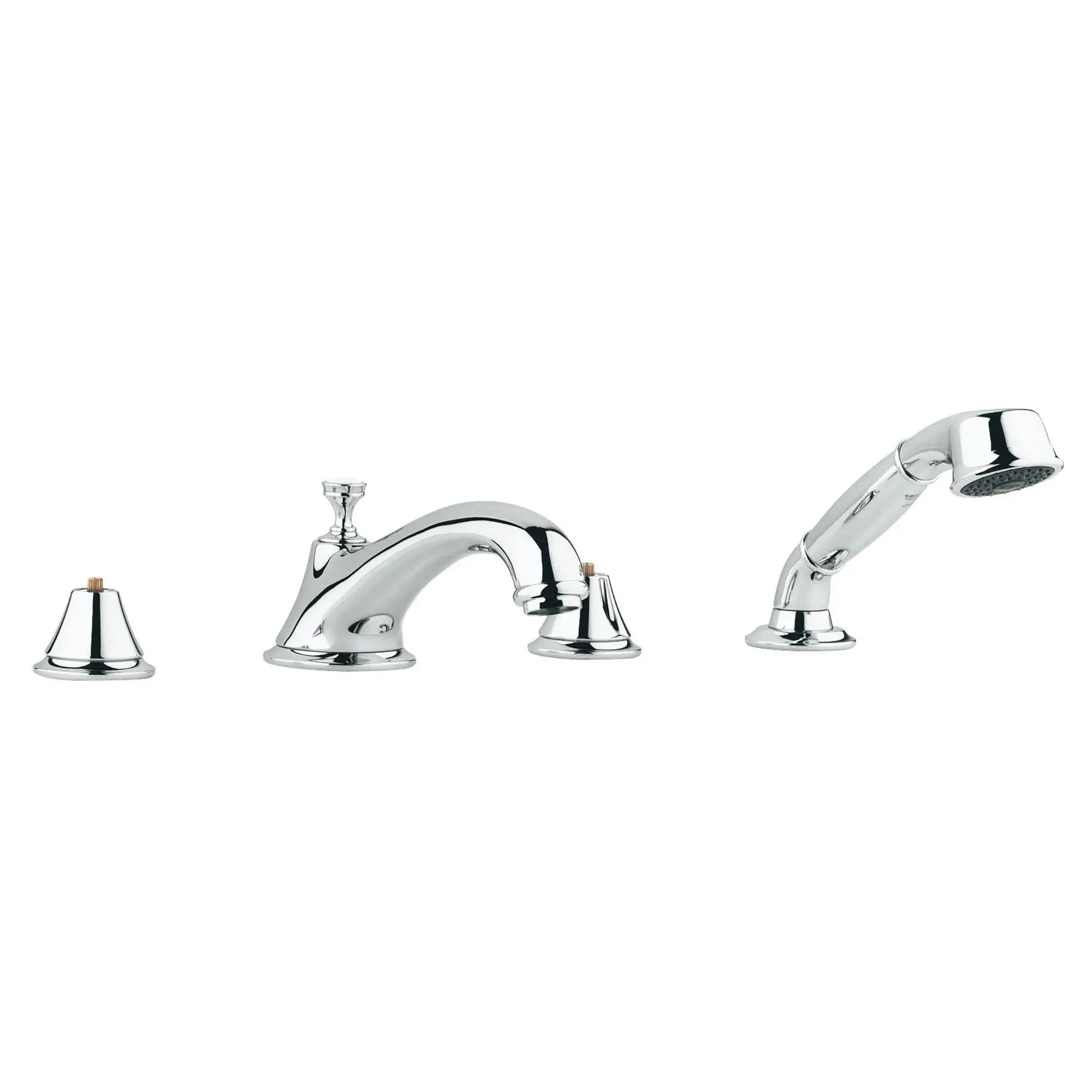 Combiné 1/2" quatre trous bain / douche // CHROME STARLIGHT GROHE // 163818_25502000-Seabury-Roman-Tub-Filler-With-2-5-GPM-Personal-Hand-Shower-Chrome-Silo_0_CDNwebp.webp