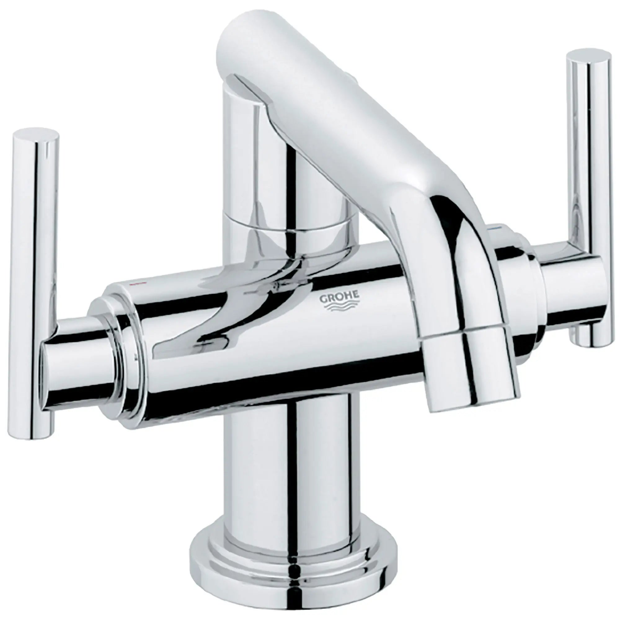 Robinet monotrou à bec bas // CHROME STARLIGHT GROHE // 163864_2103100A-ATRIO-Single-Hole-Bathroom-Faucet-M-Size-Starlight-Chrome-Silo-1_0_CDNwebp.webp