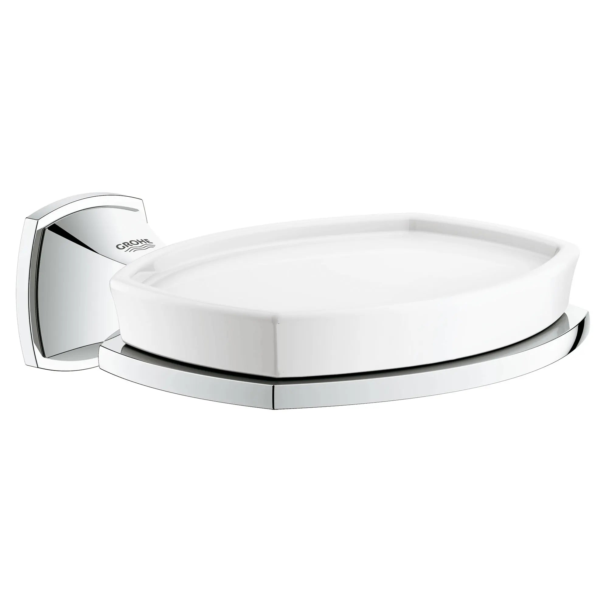 Grandera Porte-savon en céramique avec support // CHROME STARLIGHT GROHE // 163867_40628000_0_CDNwebp.webp