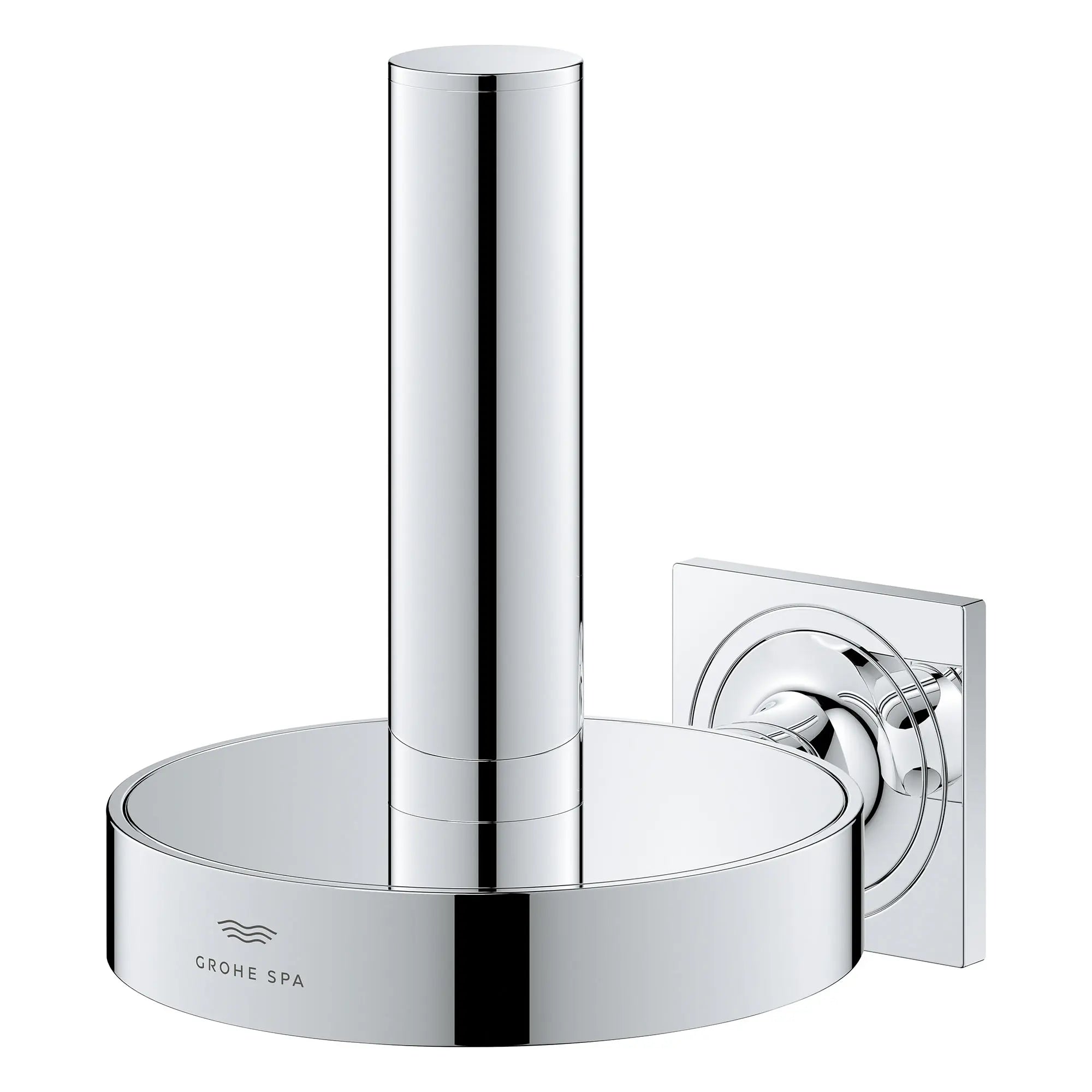 Support pour réserve de papier hygiénique // CHROME STARLIGHT GROHE // 163921_Allure_SiloLeft_40956001_0001_Feb2023_0_CDNwebp.webp