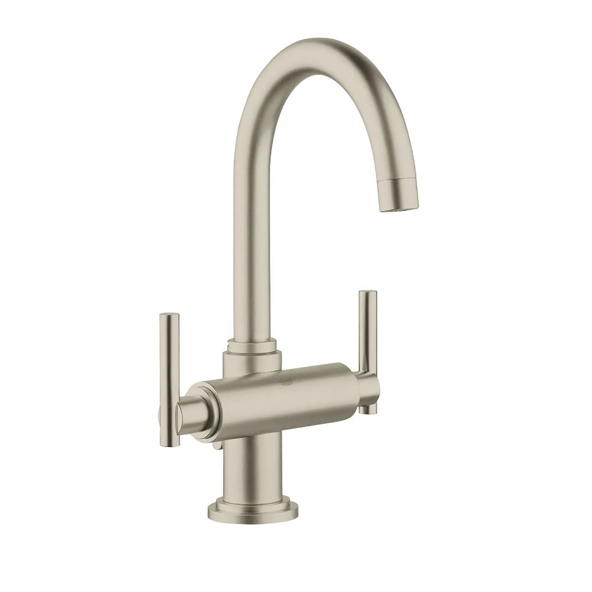 Robinetterie Lavabo monotrou 1/2"Taille L // NICKEL BROSSÉ INFINITYFINISH // 163963_21027EN0-Atrio-2-Handle-Single-Hole-High-Arc-Bathroom-Faucet-15-GPM-in-Brushed-Nickel-Silo-2_0_CDNwebp.webp