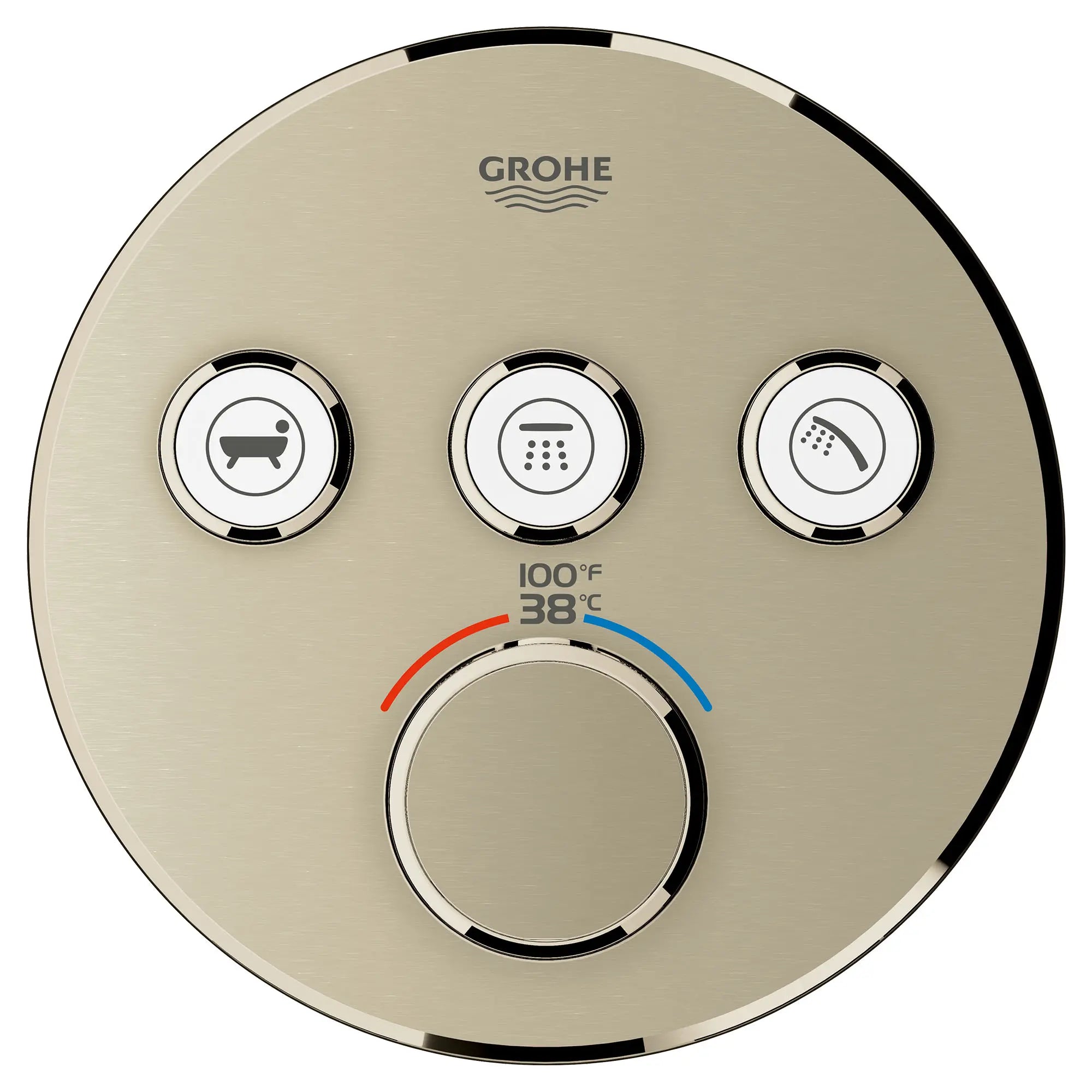 GrohTherm SmartControl Garniture de valve thermostatique à fonction triple // NICKEL BROSSÉ INFINITYFINISH // 164012_29138EN0_1_0_CDNwebp.webp