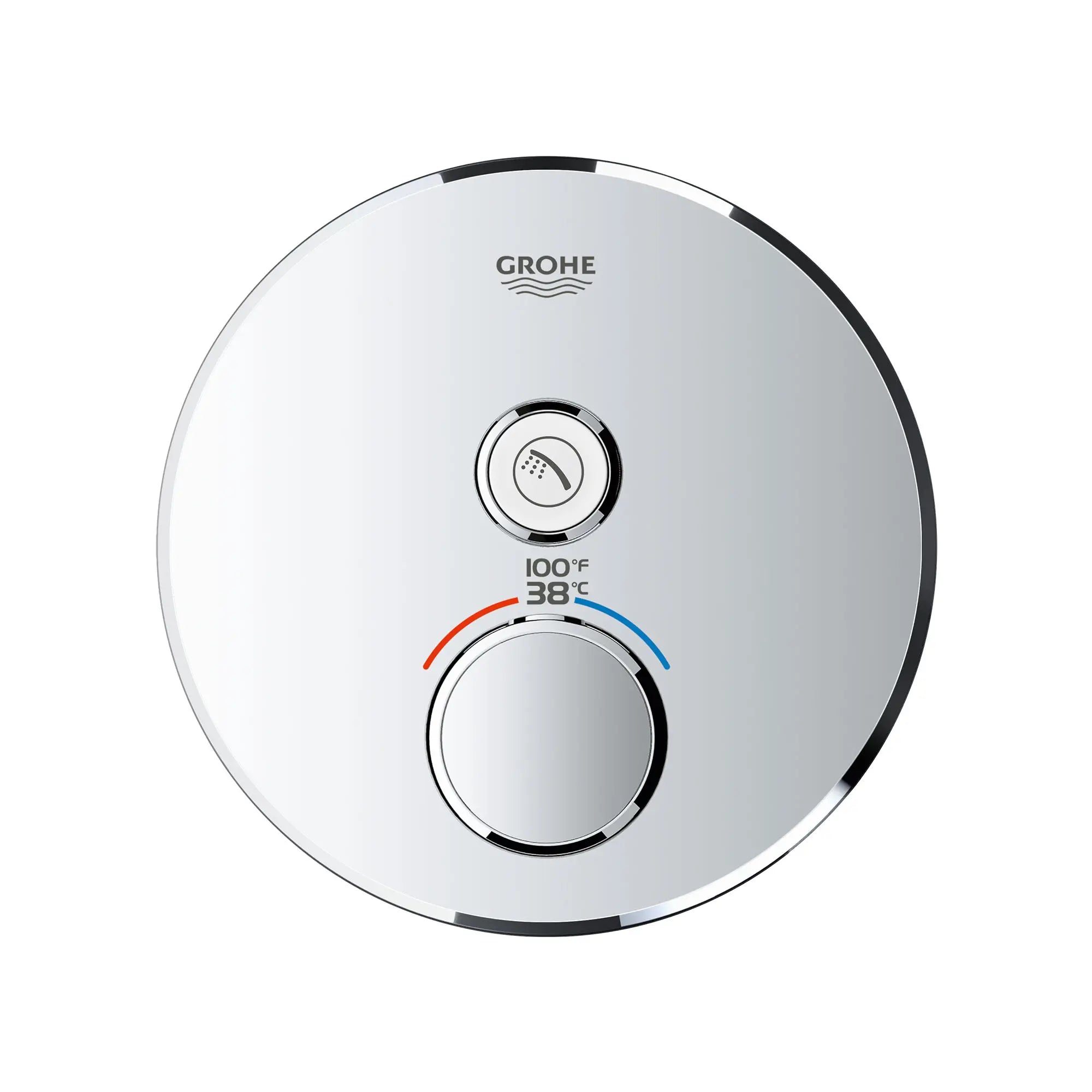 GrohTherm SmartControl - Garniture de valve thermostatique à fonction simple // CHROME STARLIGHT GROHE // 164063_29136000_0_CDNwebp.webp