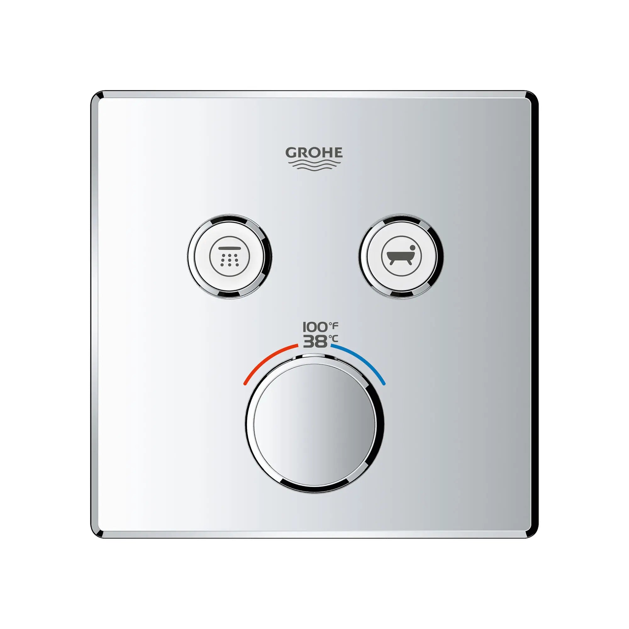 GrohTherm SmartControl Garniture de valve thermostatique à fonction double // CHROME STARLIGHT GROHE // 164064_29141000_3_0_CDNwebp.webp