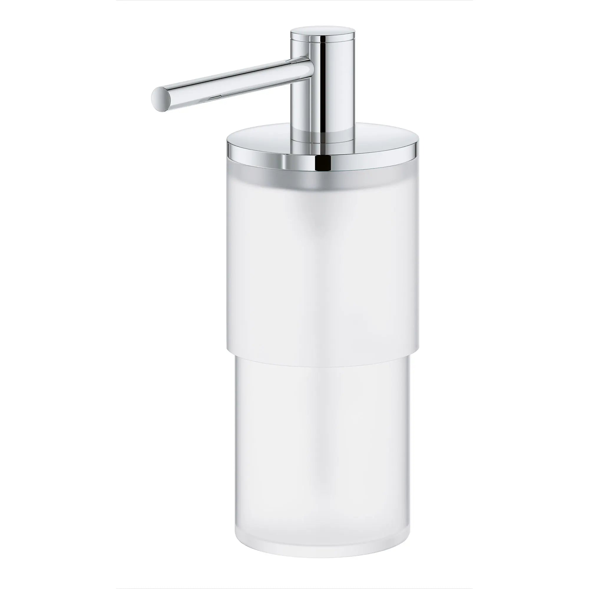 Pompe à savon sans support // CHROME STARLIGHT GROHE // 164083_Atrio_SiloLeft_40886000_0001_Feb2023_0_CDNwebp.webp