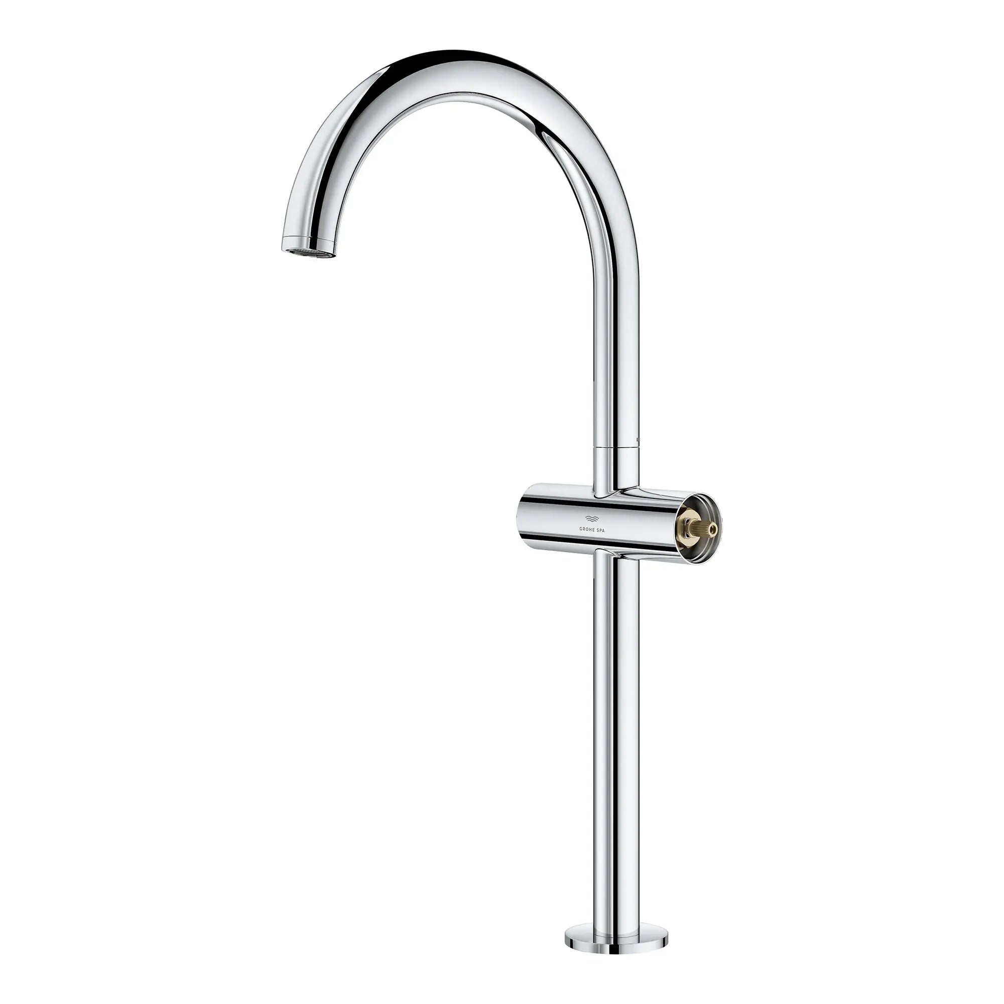 Robinet monotrou pour vasque, à deux poignée, à montage sur plan 4,5 L/min (1,2 gpm) // CHROME STARLIGHT GROHE // 164086_Atrio_SiloLeft_21161000_0001_Feb2023_0_CDNwebp.webp