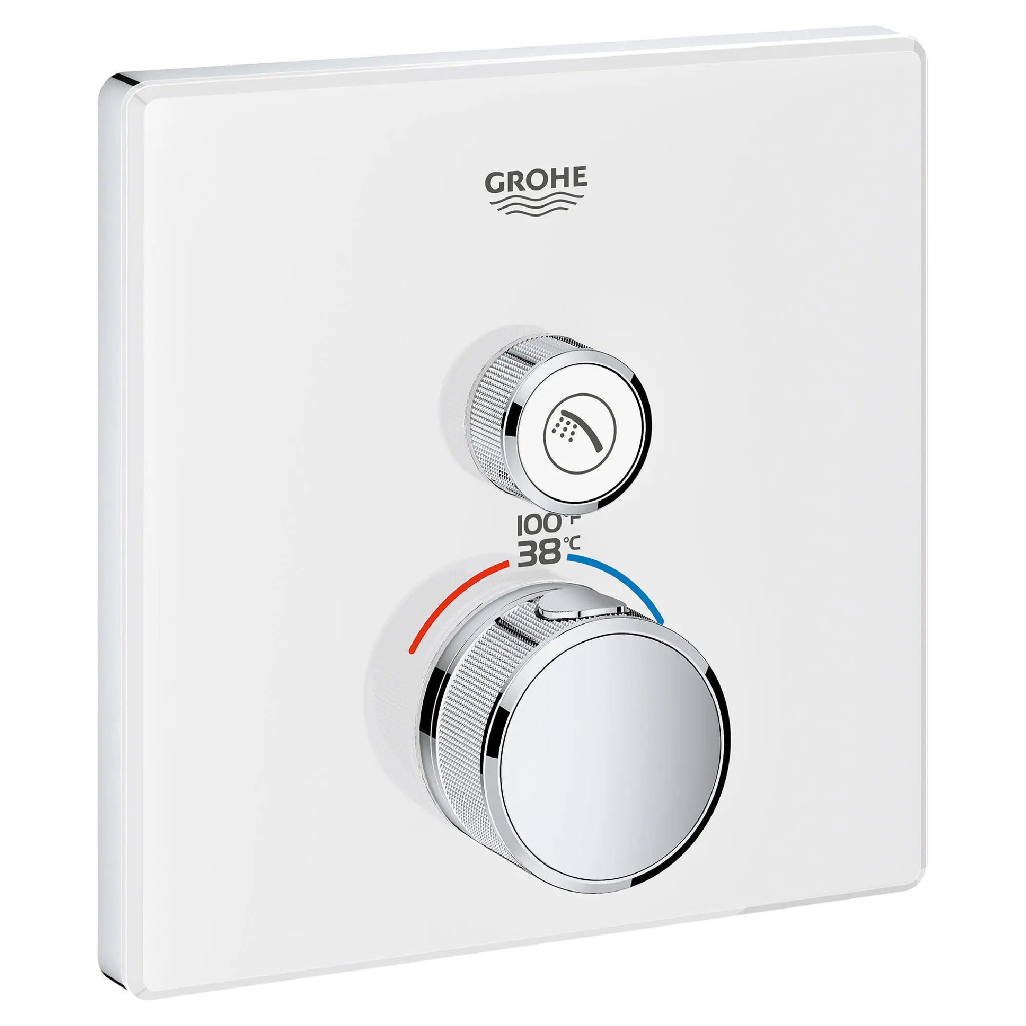 GrohTherm SmartControl Garniture de valve thermostatique à fonction simple avec module de commande // BLANC LUNAIRE // 164115_29163LS0_0_CDNwebp.webp