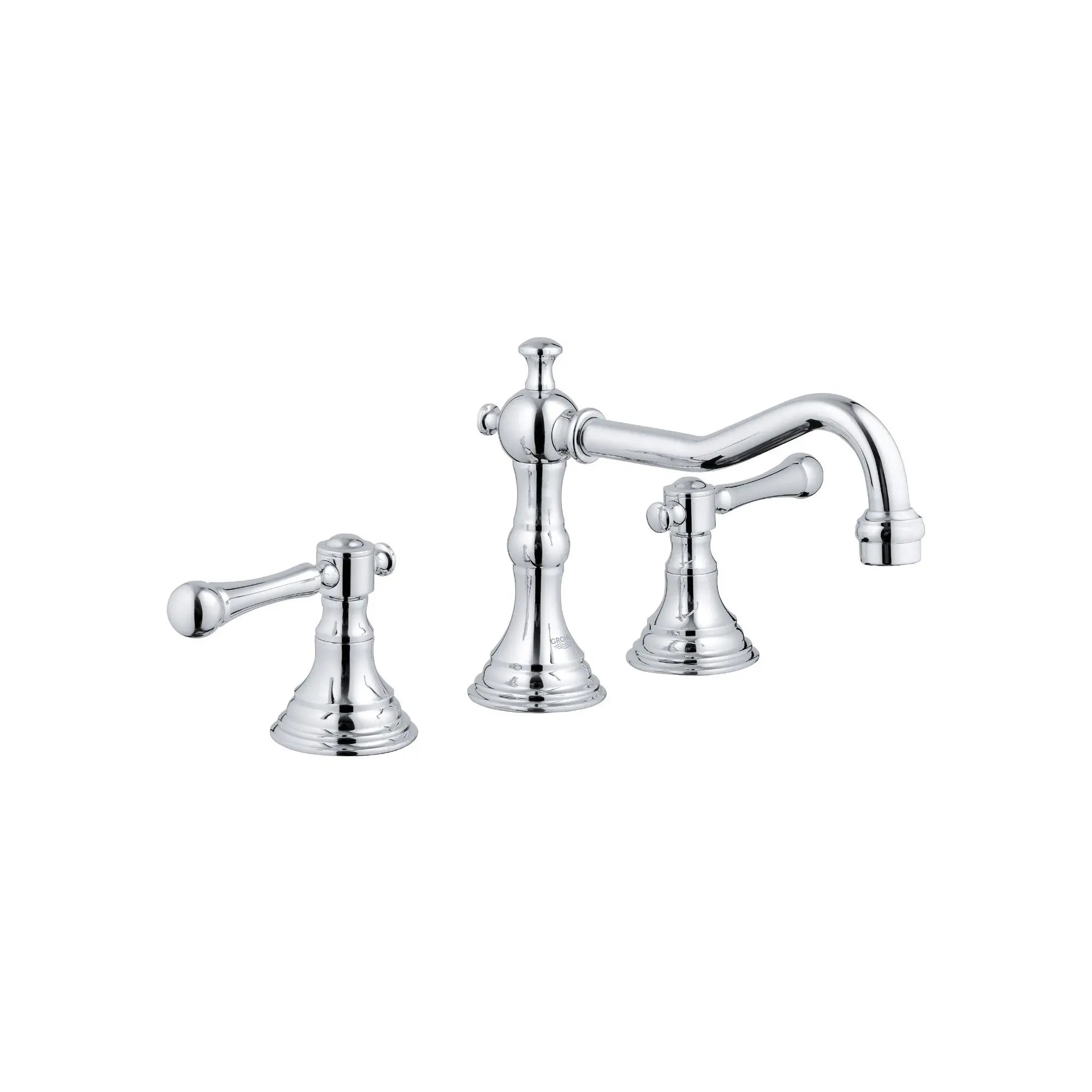 Robinetterie 3-trous pour lavabo // CHROME STARLIGHT GROHE // 164129_20134000-Bridgeford-8-in-Widespread-2-Handle-3-Hole-Bathroom-Faucet-15-GPM-in-Chrome-Silo-1_0_CDNwebp.webp