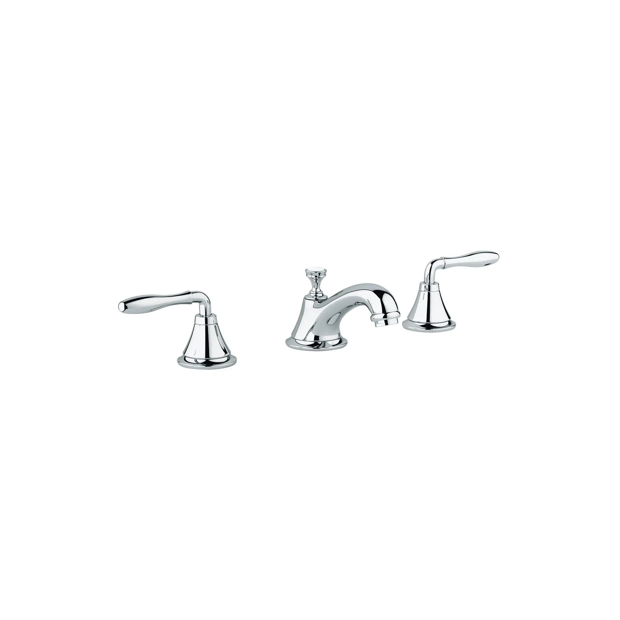 Robinetterie 3-trous pour lavabo // CHROME STARLIGHT GROHE // 164132_20800000-Seabury-8-in-Widespread-2-Handle-Low-Arc-Bathroom-Faucet-15-GPM-in-Chrome-Silo-1_0_CDNwebp.webp