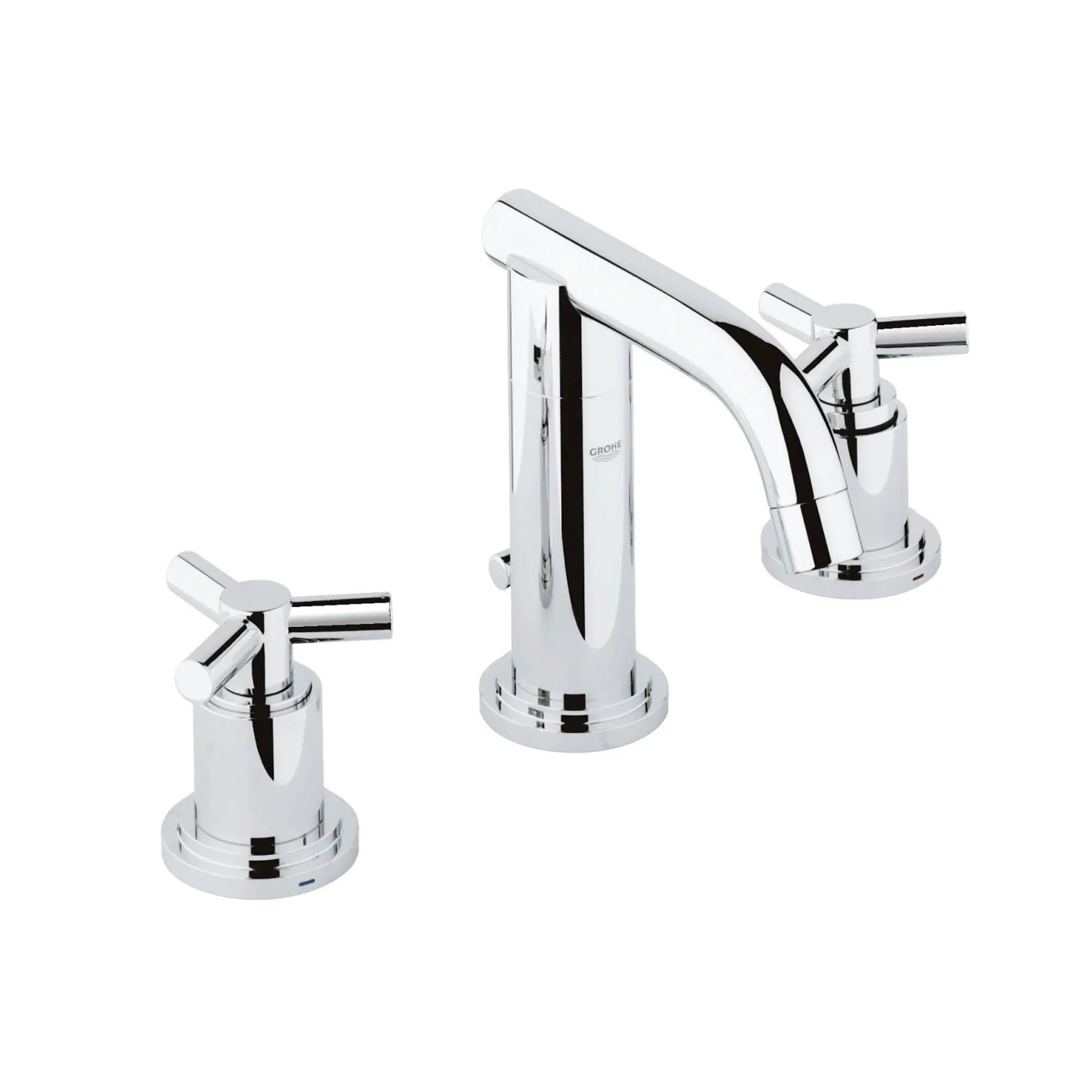 Robinetterie 3-trous pour lavabo Taille S // CHROME STARLIGHT GROHE // 164134_Atrio-8-in-Widespread-2-Handle-3-Hole-Low-Spout-Bathroom-Faucet-15-GPM-in-Chrome-Silo-2_0_CDNwebp.webp
