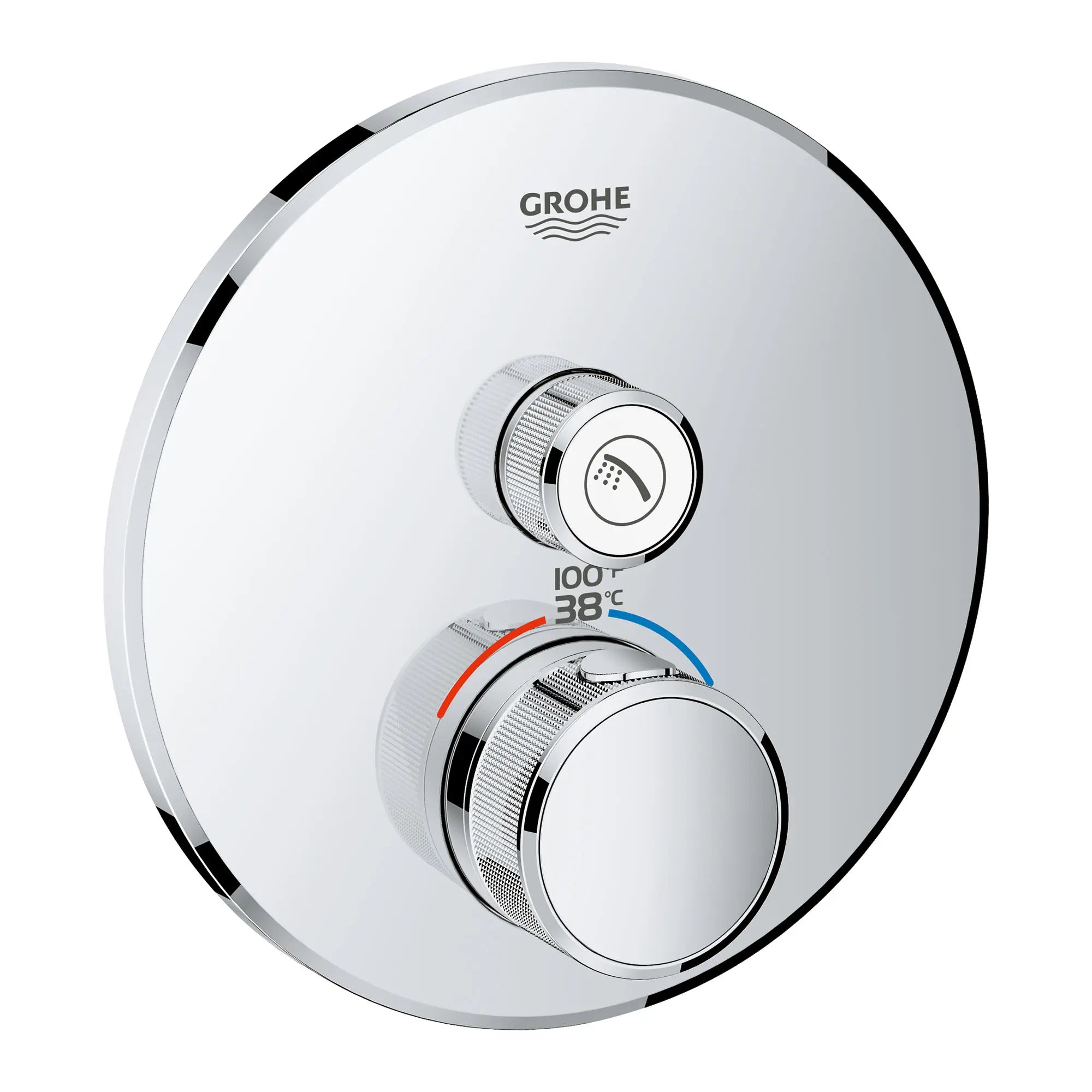 GrohTherm SmartControl - Garniture de valve thermostatique à fonction simple // CHROME STARLIGHT GROHE // 164161_29136000_1_0_CDNwebp.webp