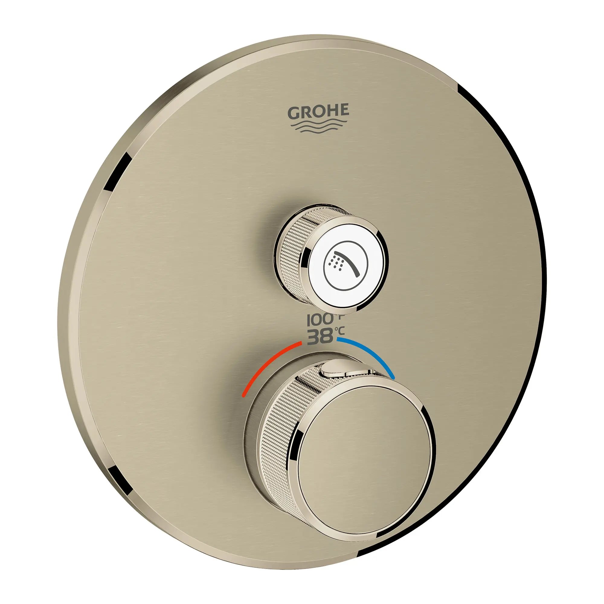 GrohTherm SmartControl - Garniture de valve thermostatique à fonction simple // NICKEL BROSSÉ INFINITYFINISH // 164162_29136EN0_0_CDNwebp.webp