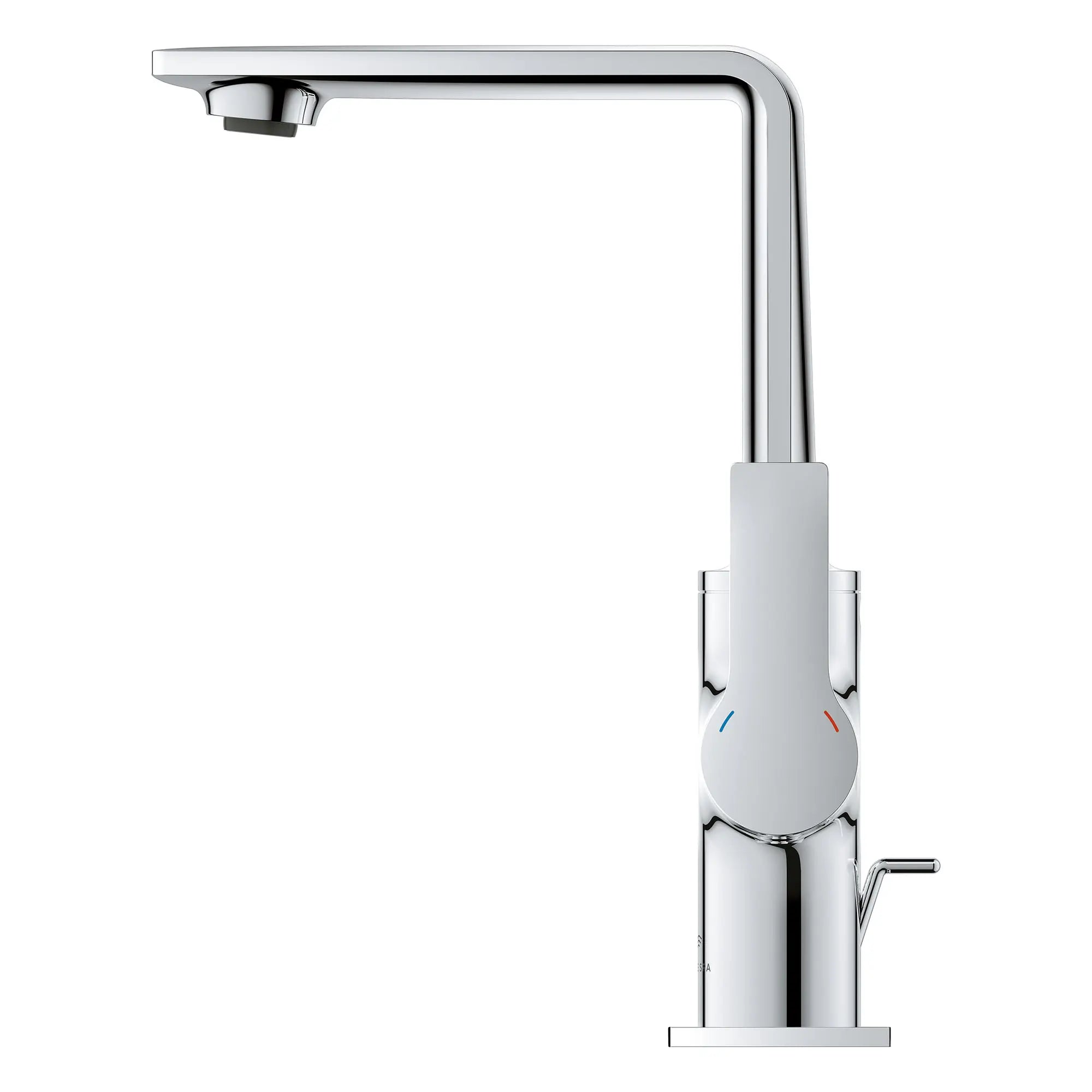Grand robinet monotrou pour salle de bain, à poignée simple, 4,5 L/min (1,2 gpm) // CHROME STARLIGHT GROHE // 164183_Allure_SiloSide_23858001_0002_Feb2023_0_CDNwebp.webp