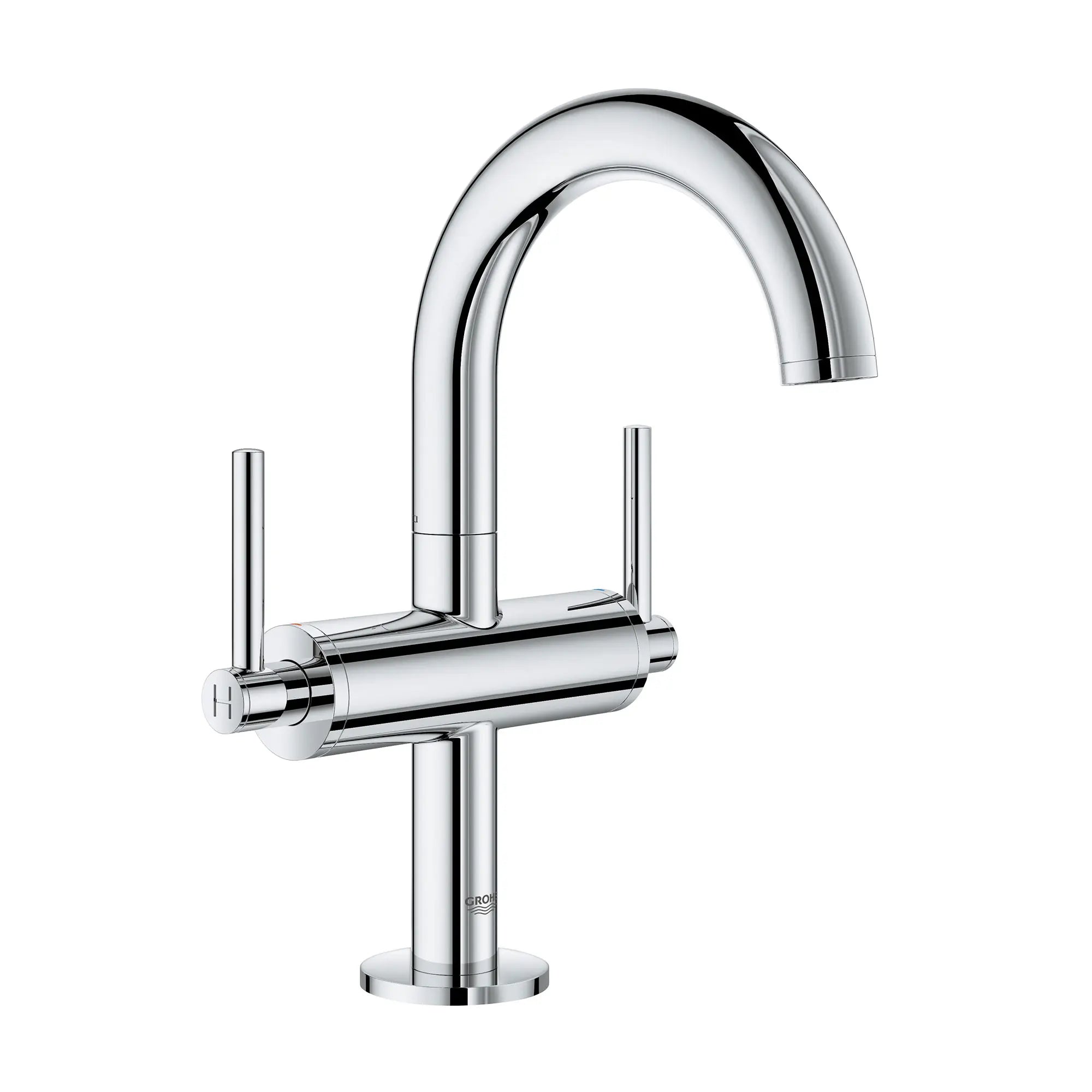 Robinet monotrou à bec bas // CHROME STARLIGHT GROHE // 164257_21031003-Atrio-Single-Hole-Bathroom-Faucet-M-Size-in-Chrome-Silo-2_0_CDNwebp.webp