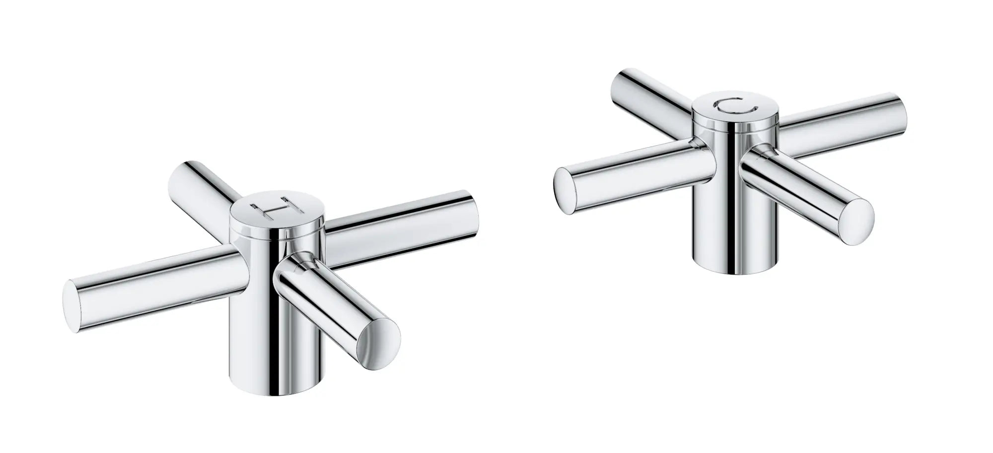 Manettes en croix (la paire) // CHROME STARLIGHT GROHE // 164280_18026003_0_CDNwebp.webp