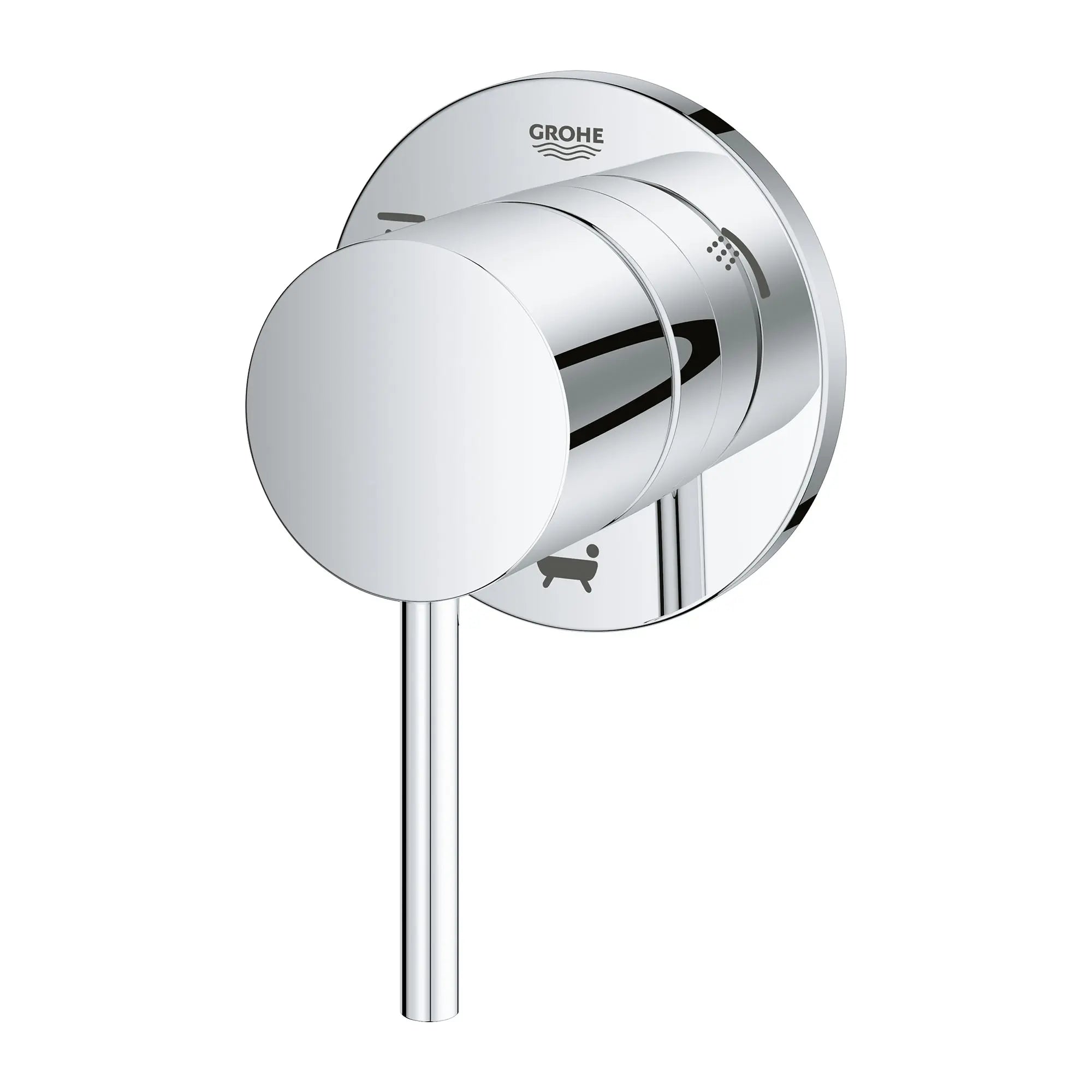 Garniture d’inverseur à 3 voies (pomme de douche / douchette / bec de bain) // CHROME STARLIGHT GROHE // 164289_29216001_2_0_CDNwebp.webp