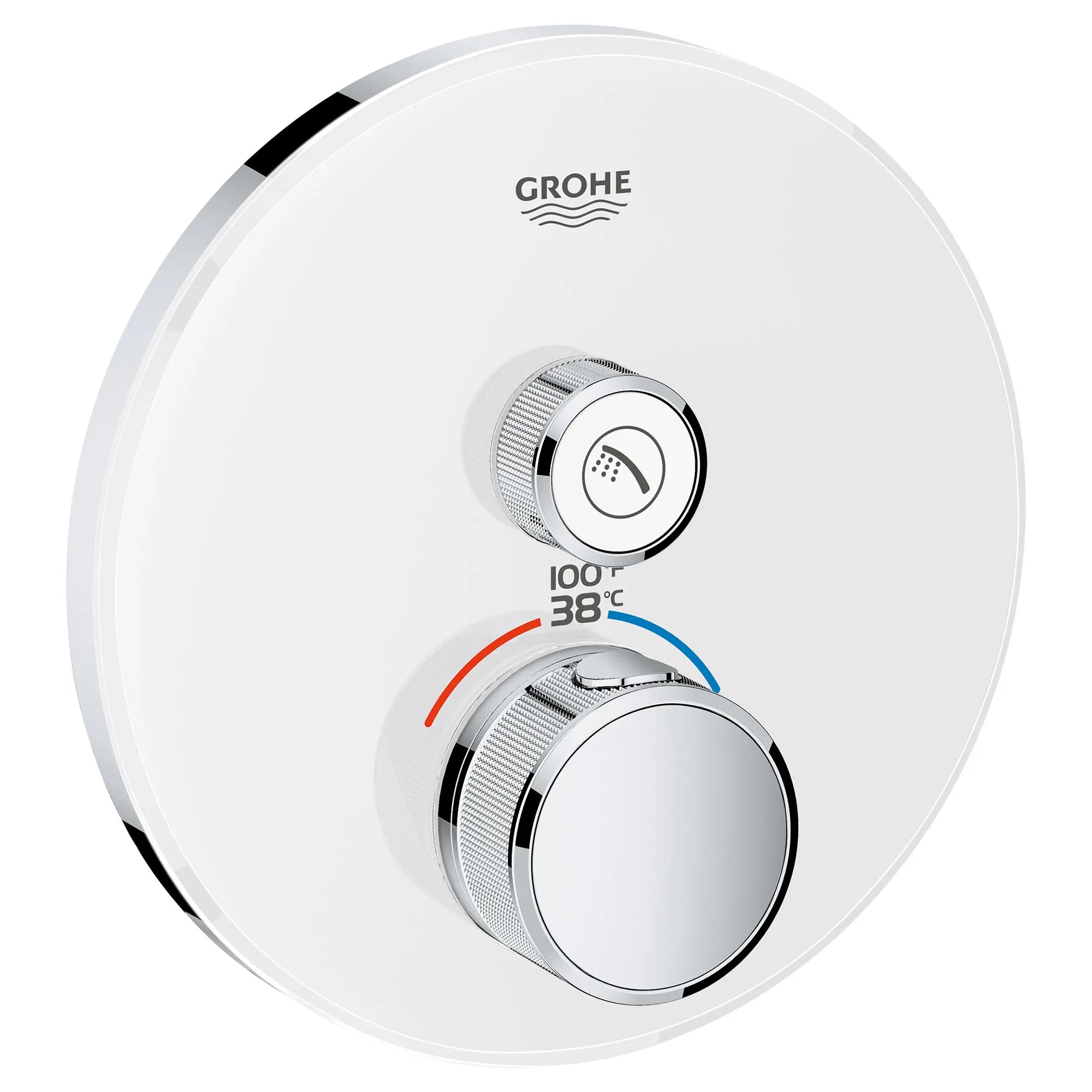 GrohTherm SmartControl Garniture de valve thermostatique à fonction double // BLANC LUNAIRE // 164360_29159LS0_0_CDNwebp.webp