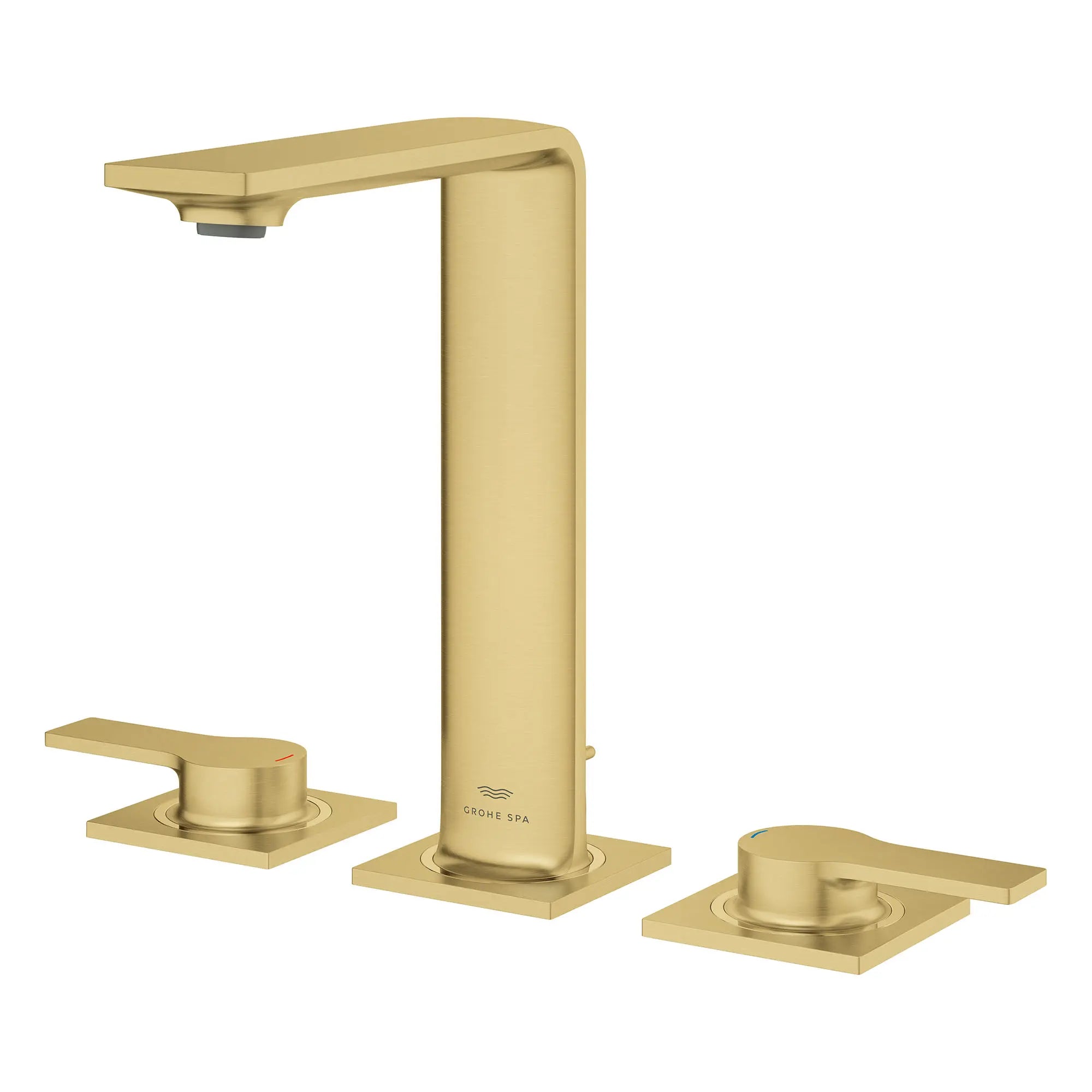 Robinet moyen de salle de bain, 8 po, à deux poignées, 4,5 L/min (1,2 gpm) // AUBE FRAÎCHE BROSSÉ // 164373_Allure_SiloLeft_20584GN1_0001_Feb2023_0_CDNwebp.webp