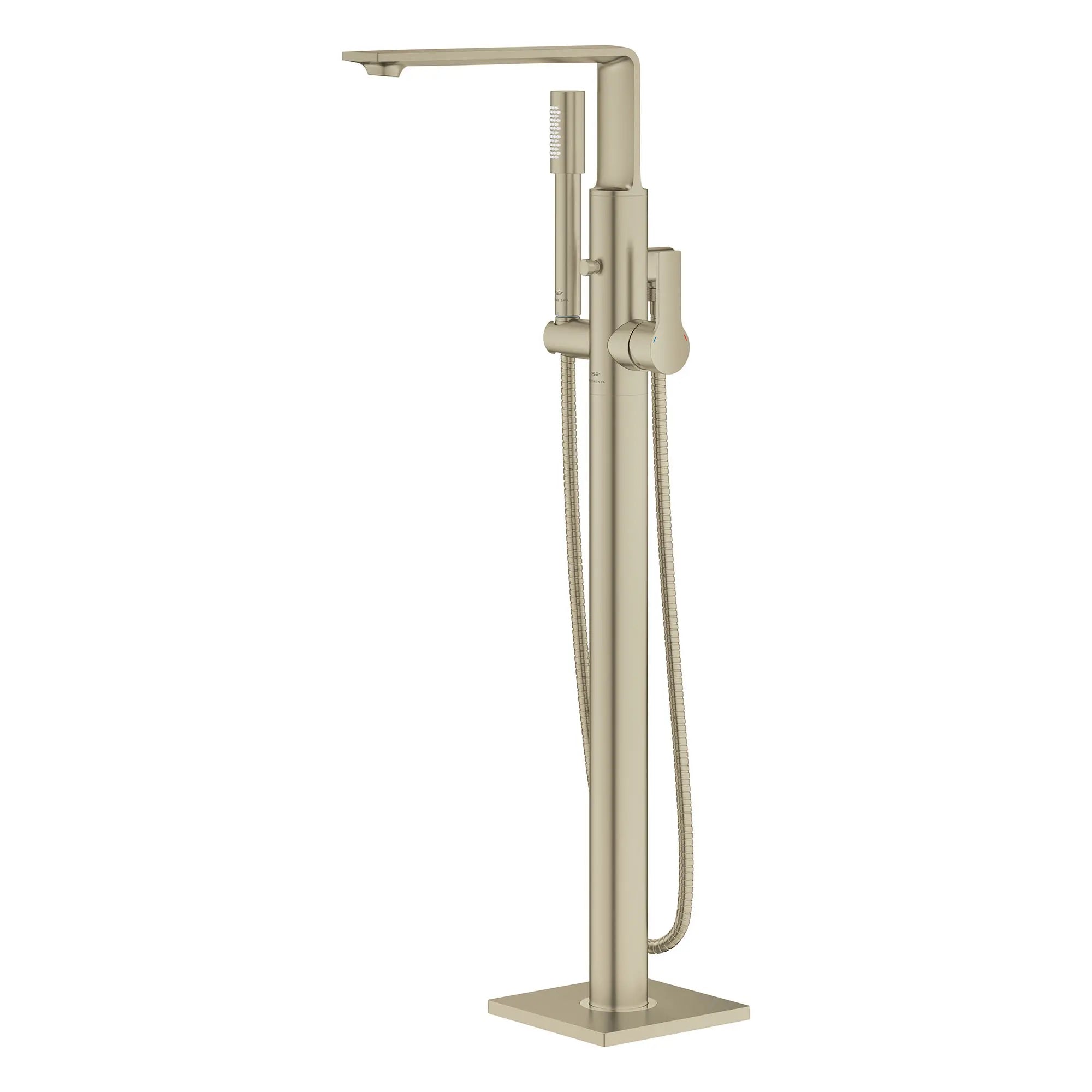Robinet de baignoire autoportante à poignée simple avec douchette 6,6 L/min (1,75 GPM) // NICKEL BROSSÉ INFINITYFINISH // 164409_Allure_SiloLeft_25222EN1_0001_Feb2023_0_CDNwebp.webp